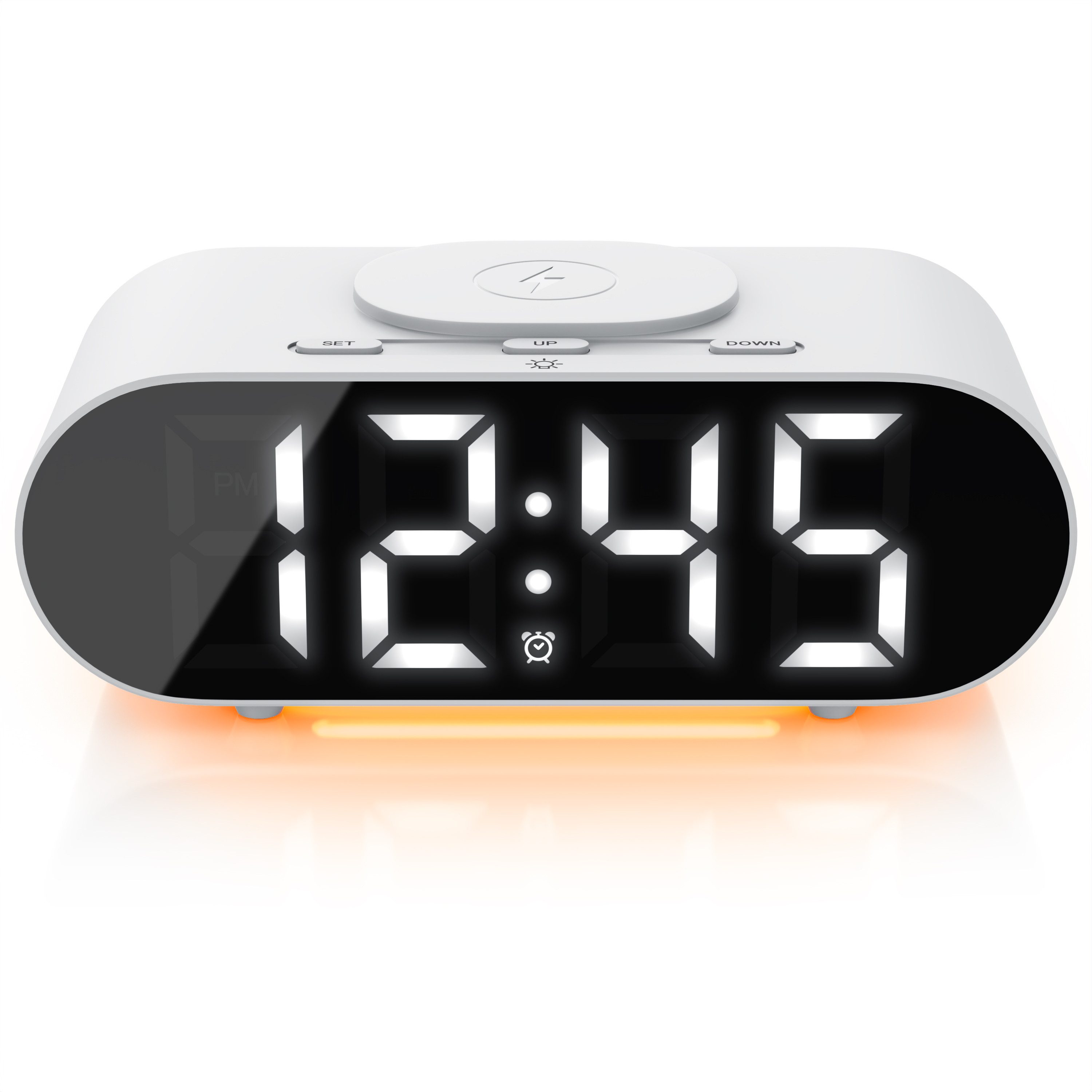 BEARWARE Wecker mit Netzteil & Akku, 3 Alarmzeiten, mit Beleuchtung & QI La günstig online kaufen