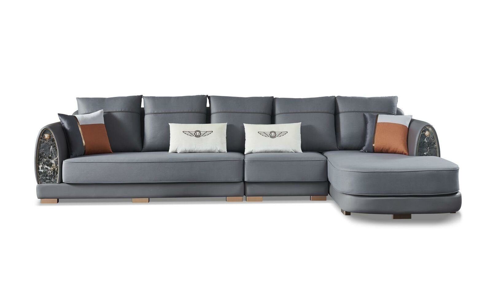 Sofa Couch Sitz Ecksofa, Ecke JVmoebel Ecksofa Design Eck Polster Leder Garnitur
