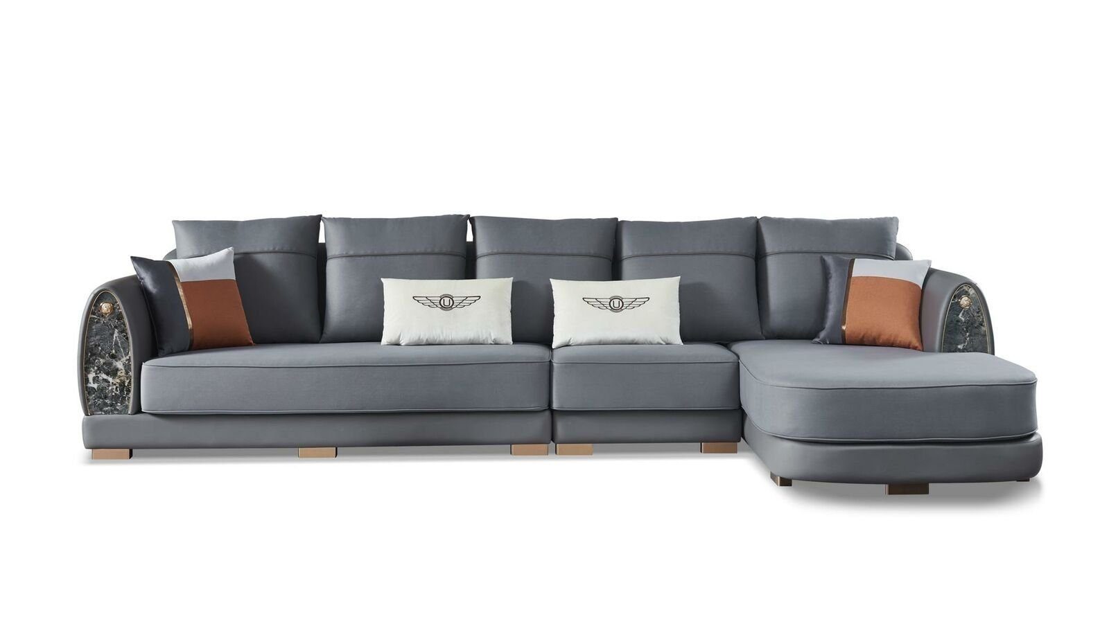 JVmoebel Ecksofa, Design Ecksofa Couch Polster Leder Eck Garnitur Sofa Sitz Ecke