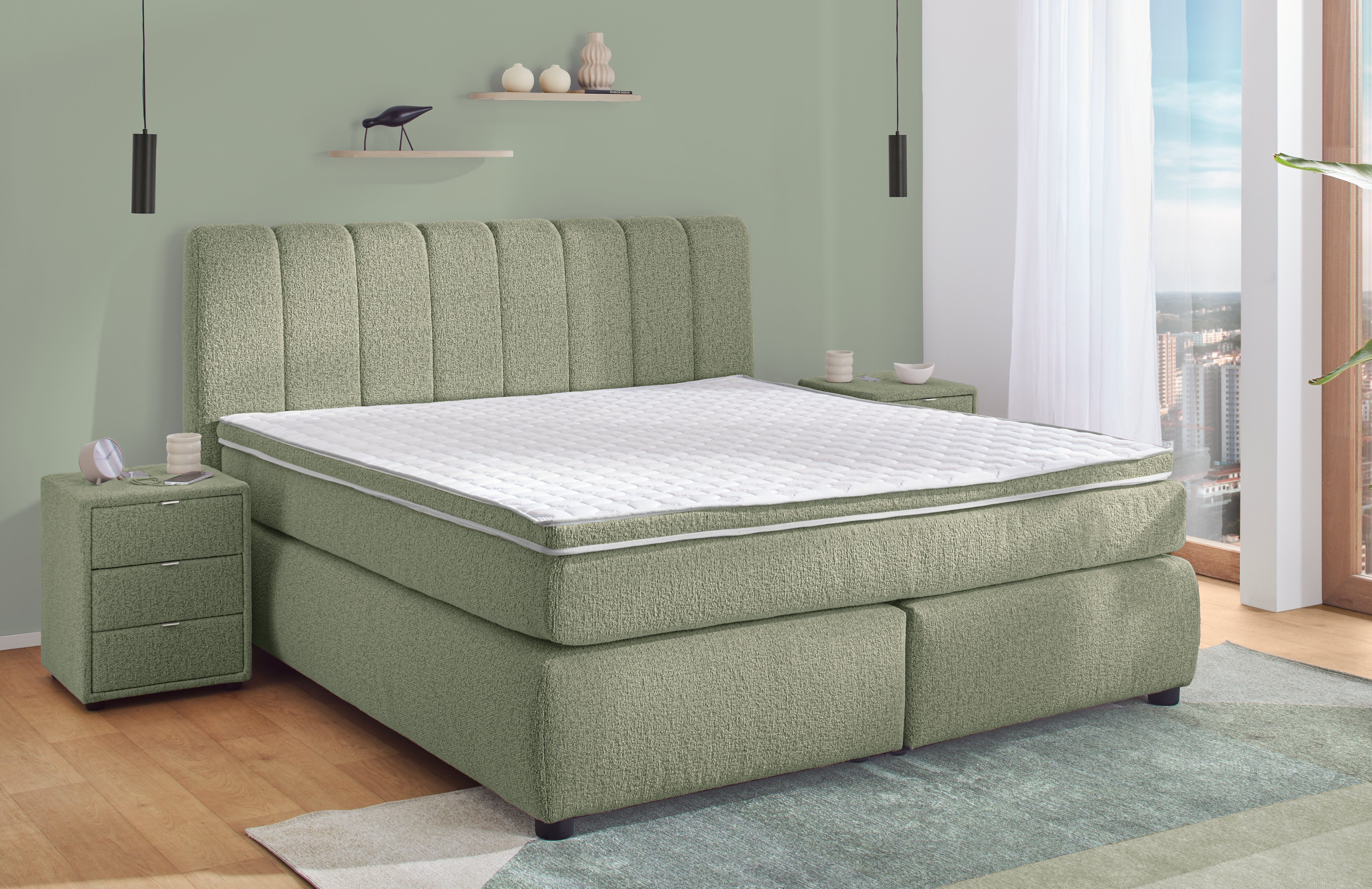 Jockenhöfer Gruppe Boxspringbett Tilda, wahlweise mit oder ohne Bettkasten, inkl. 7-Zonen-TTFK-Matratze, Kaltschaumtopper, 180x200cm