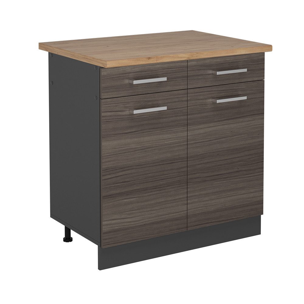 Vicco Unterschrank R-Line, Edelgrau/Anthrazit, 80 cm, günstig online kaufen