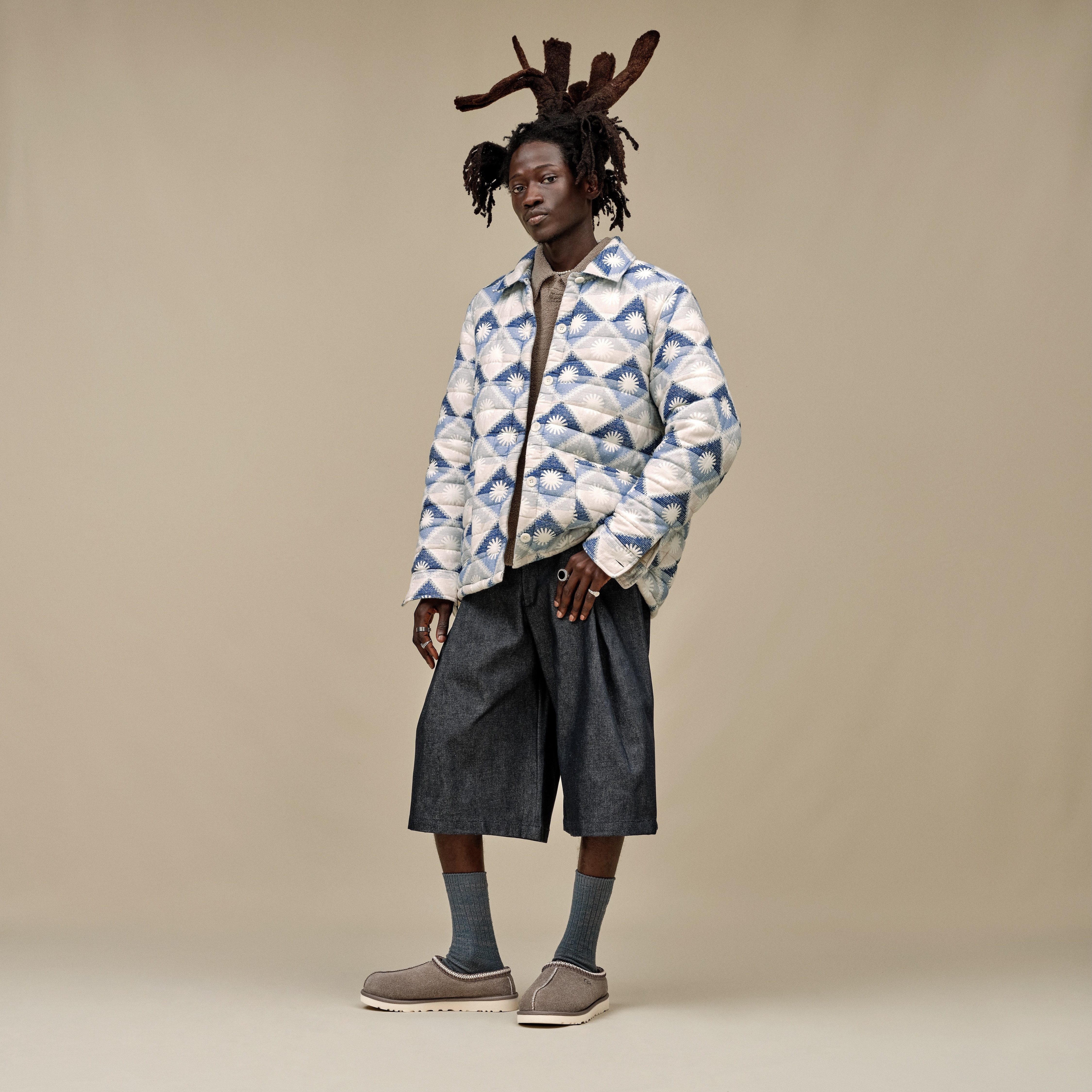 UGG Tasman Shaggy Suede Hausschuh, Flats, Mules, Pantoffel zum Schlupfen