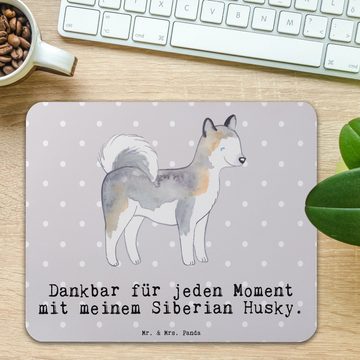 Mr. & Mrs. Panda Mauspad Siberian Husky Moment - Grau Pastell - Geschenk, Hund, Arbeitszimmer, (1-St)