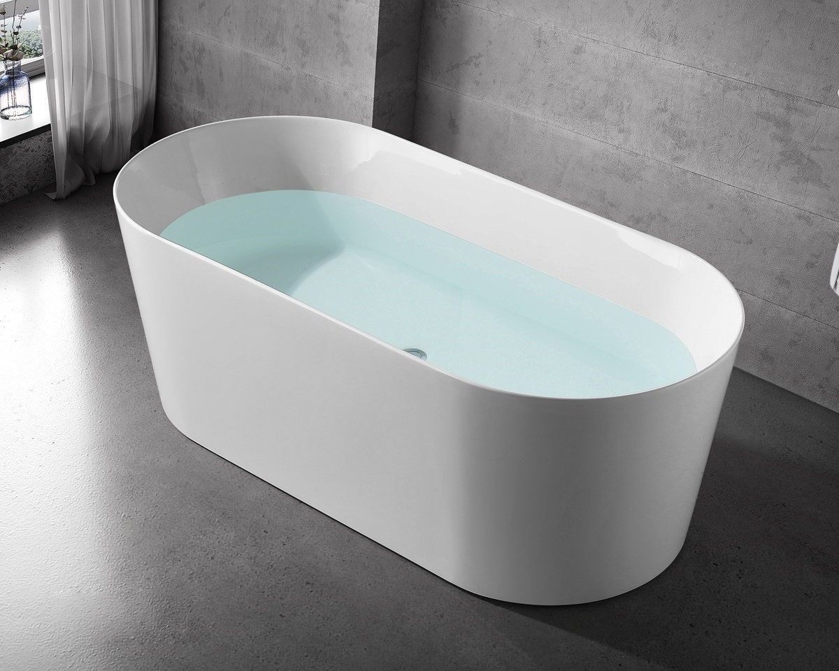 Xlmoebel Badewanne Moderne weiße Acryl-Badewanne für stilvolles Badezimmerdesign, Hergestellt in Europa