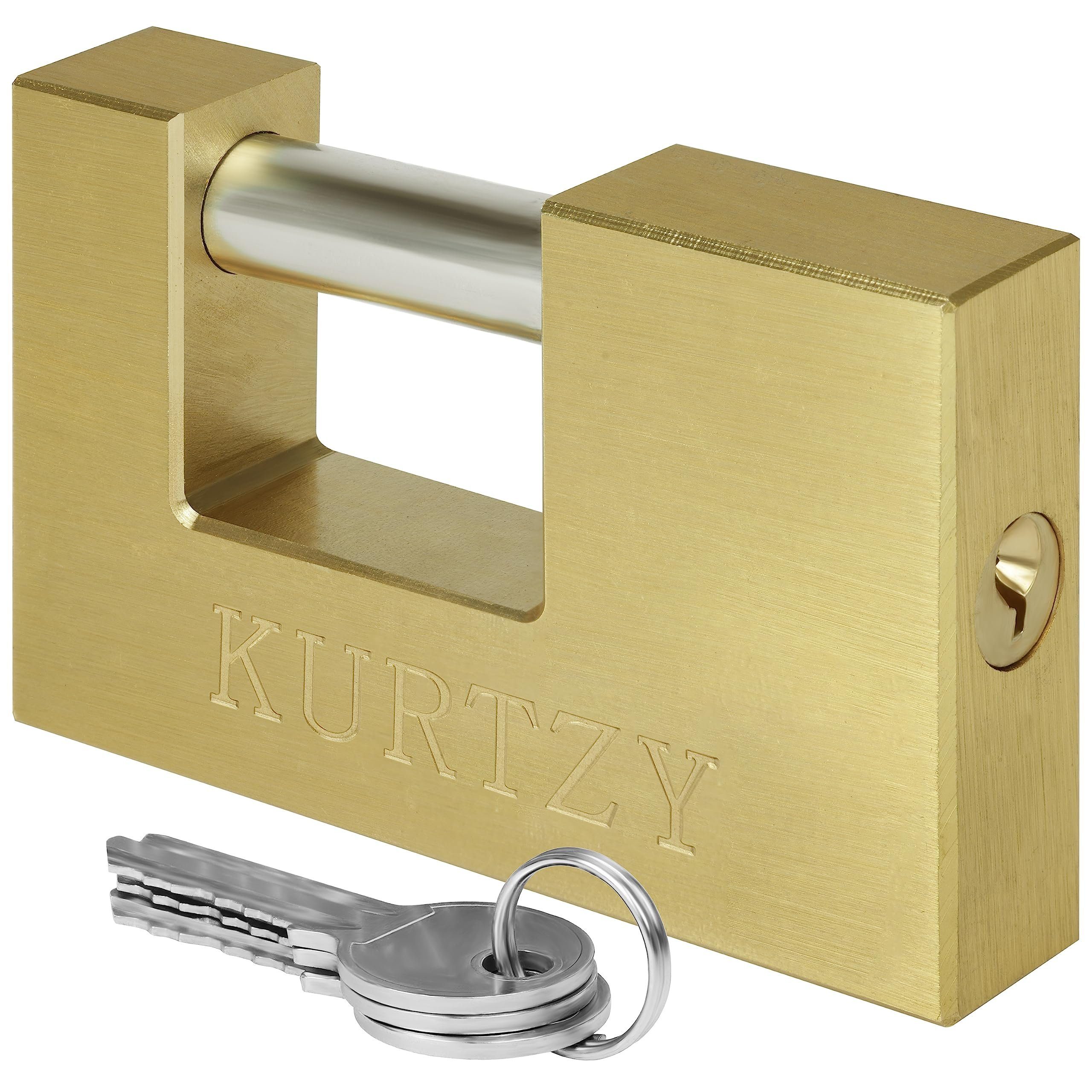 Kurtzy Kindersicherung Kupfer Vorhängeschloss - Belastbar und sicher - 12 mm Bügel