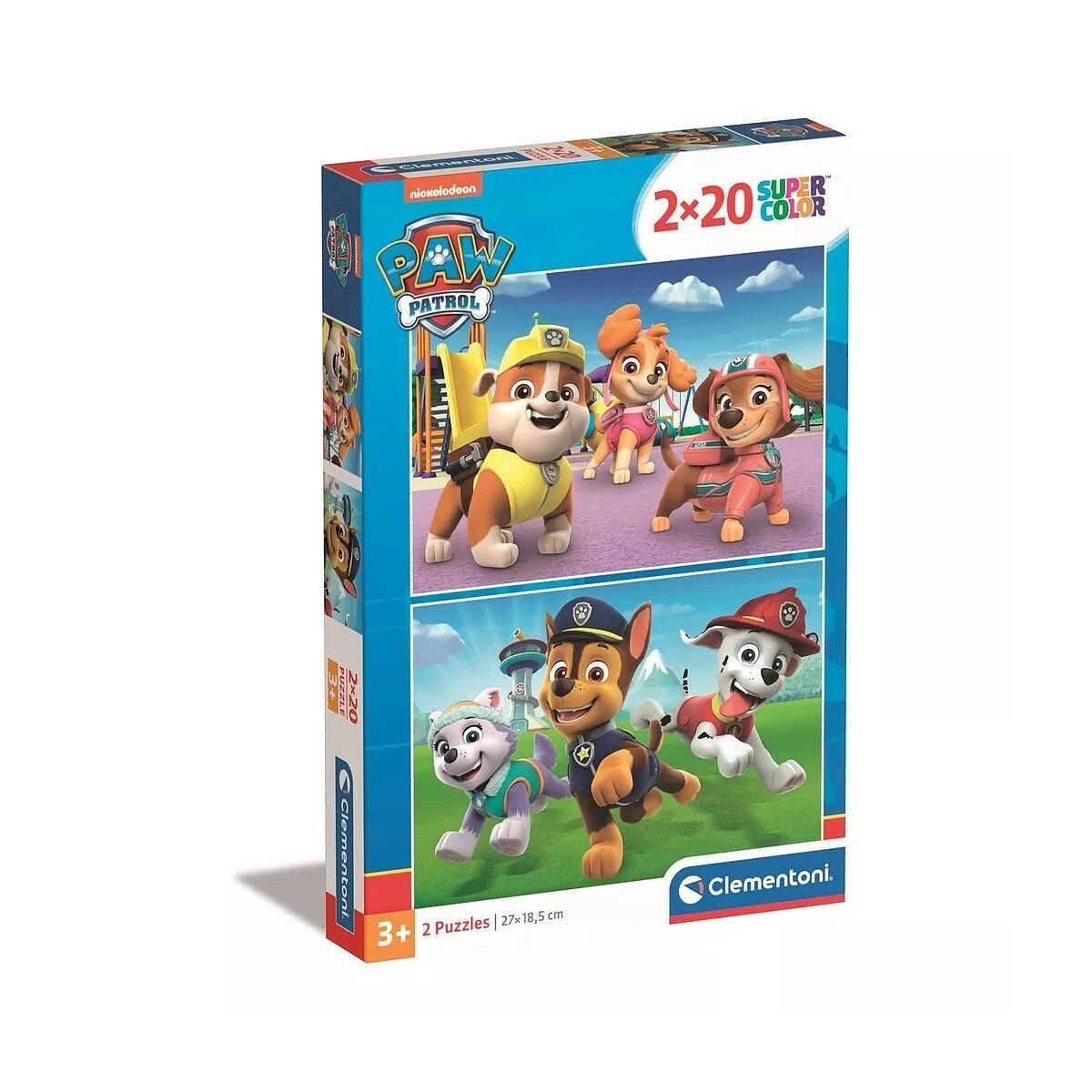 Clementoni® Lernspielzeug Paw Patrol Playground 2x20 Teile Puzzle Clementoni