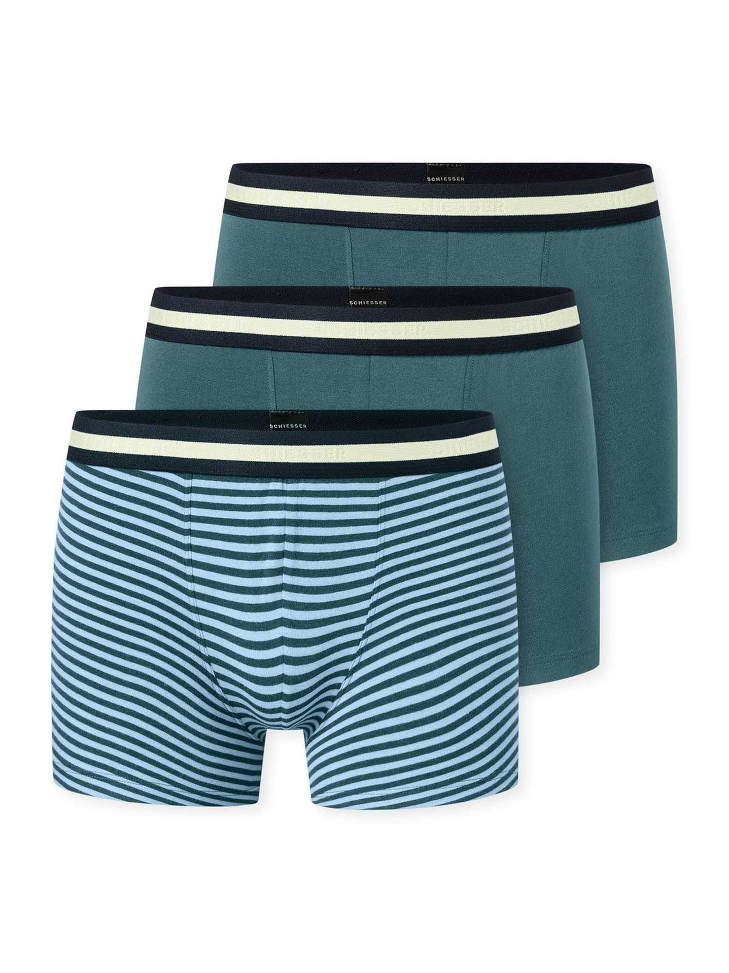 Schiesser Trunk 955 (3-St) Unterhose, Unterwäsche, Boxer Trunk