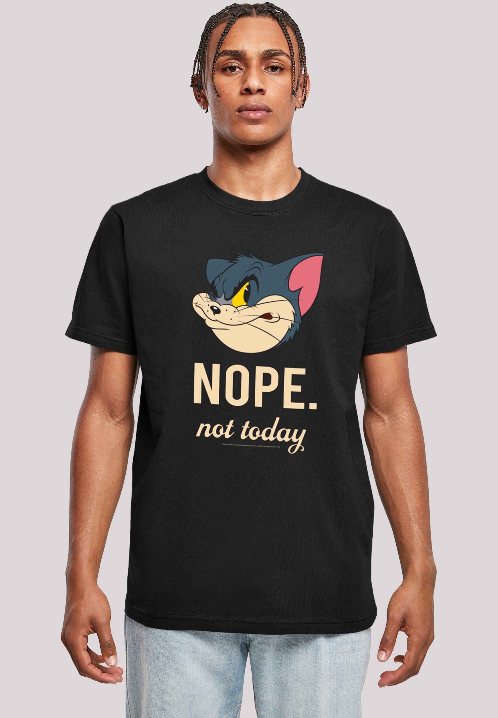 F4NT4STIC T-Shirt Tom und Jerry Nope Not Today Herren,Premium Merch,Regular-Fit,Basic,Bedruckt schwarz