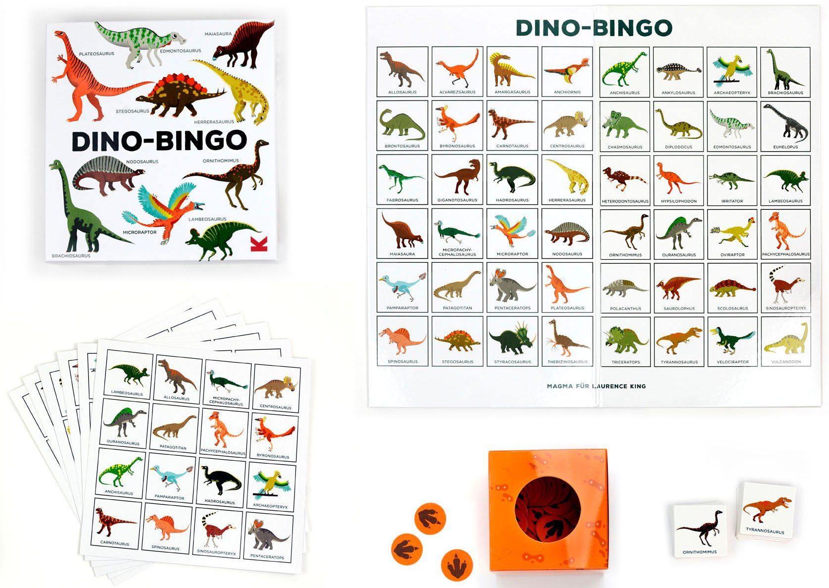 Spiel, Laurence King Kinderspiel Dino-Bingo