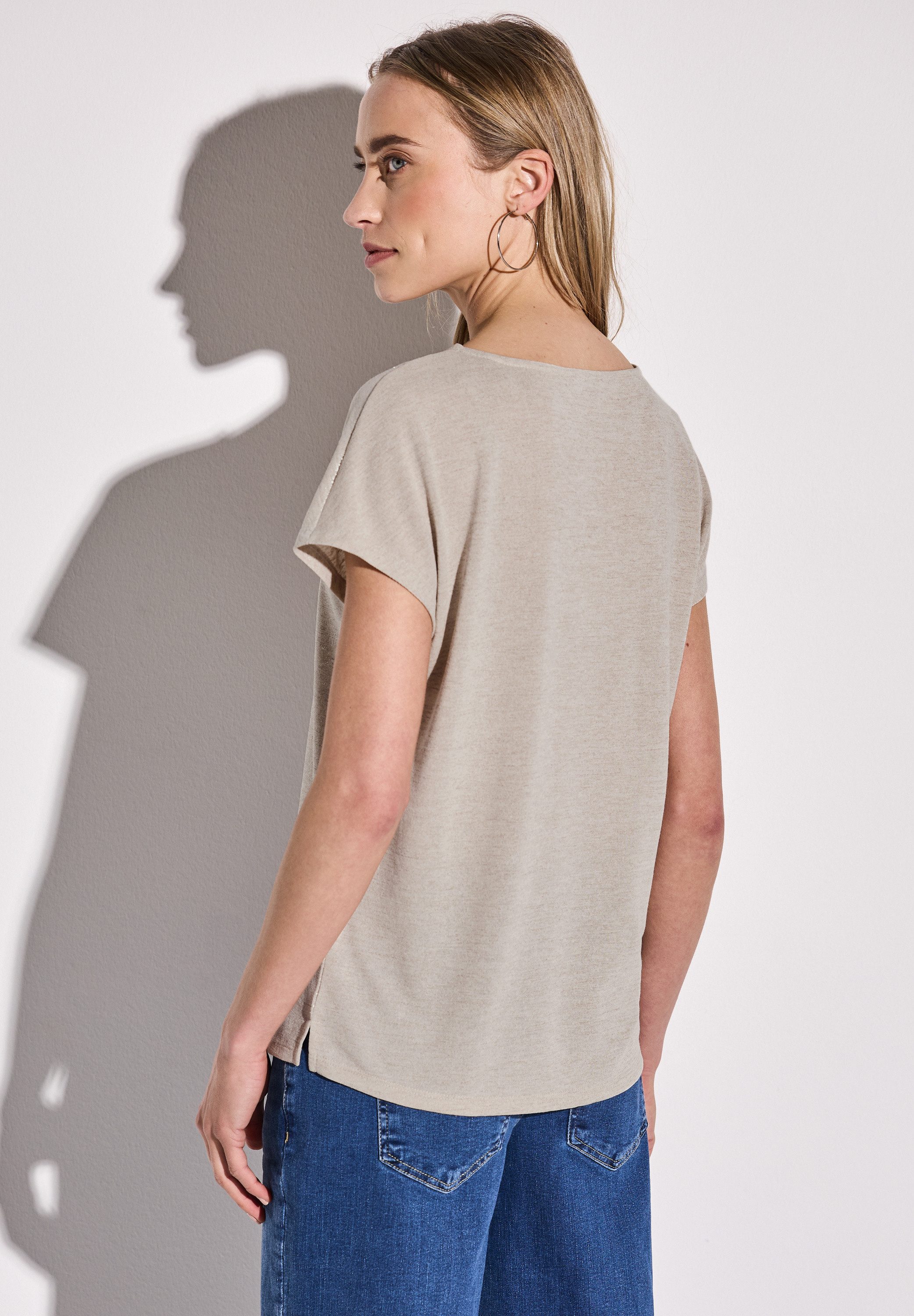 STREET ONE T-Shirt mit Seitlichen Einschlitzen günstig online kaufen