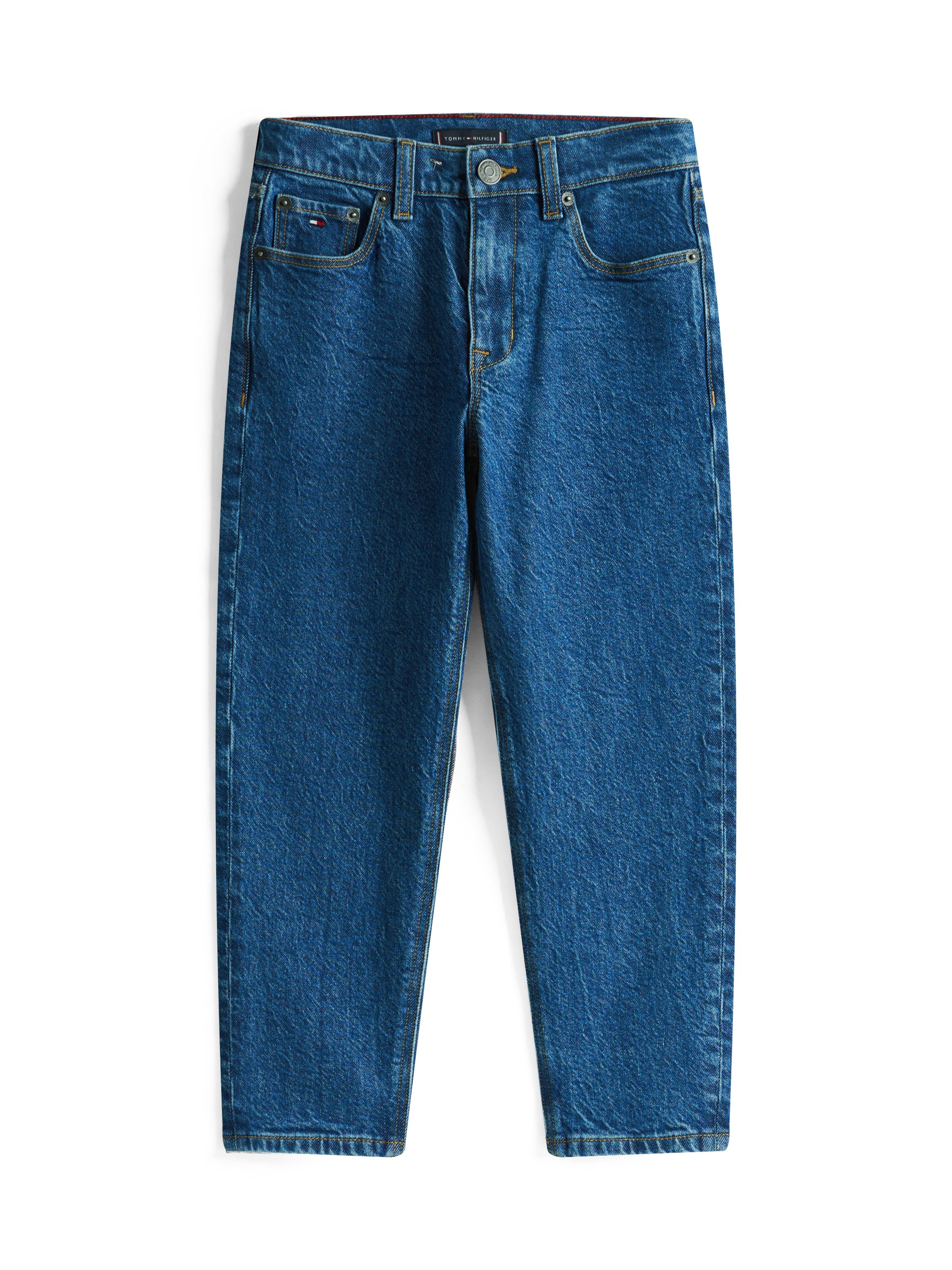 Tommy Hilfiger Stretch-Jeans ARCHIVE DARK BLUE DENIM für Kinder bis 16 Jahre, stone washed – Bild 5 von 5