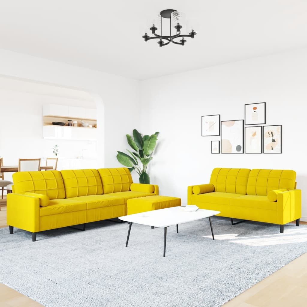 vidaXL Sofa 3-tlg. Sofagarnitur mit Kissen günstig online kaufen