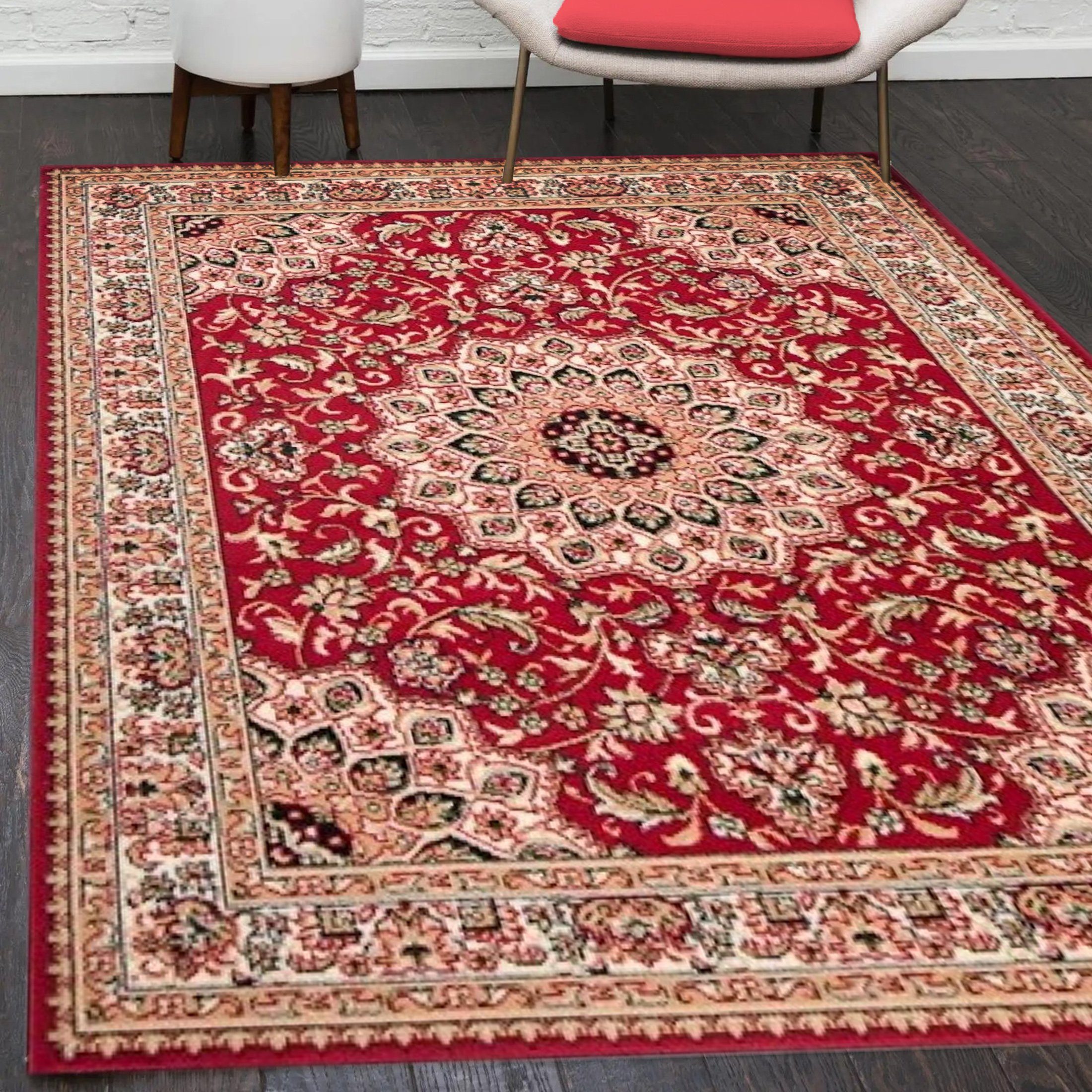 Mazovia Orientteppich Orientalisch Vintage Teppich Kurzflor Wohnzimmerteppi günstig online kaufen
