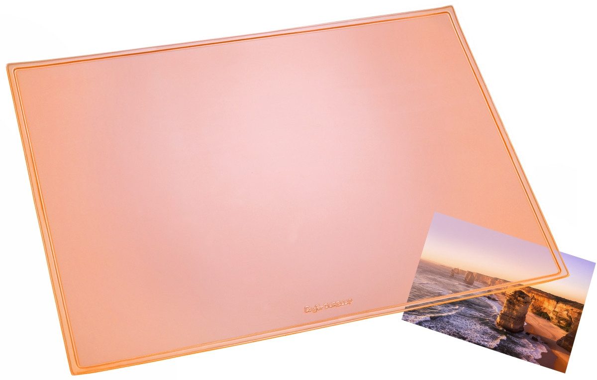Läufer Schreibtischunterlage Schreibunterlage Durella Transluzent 40x53 cm orange