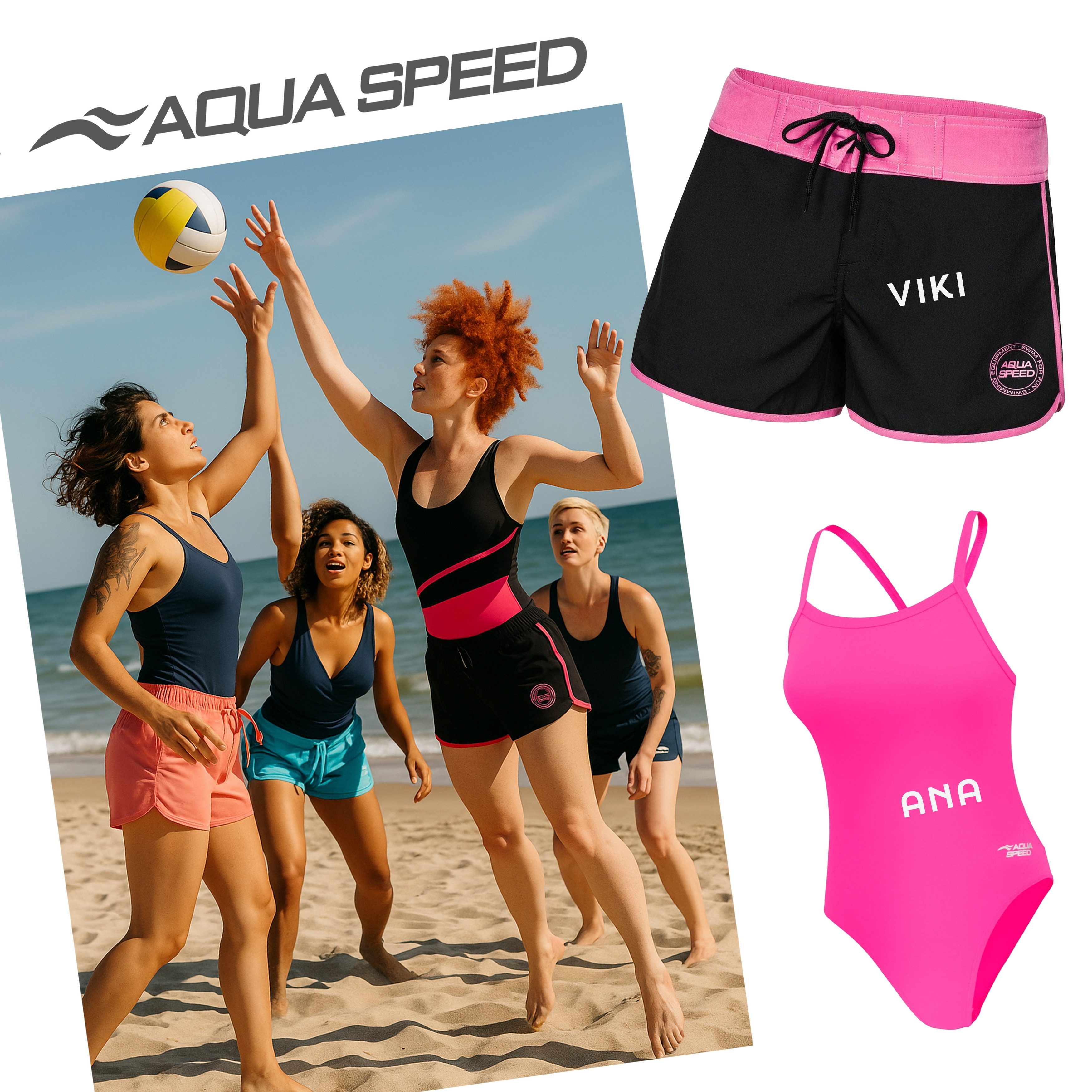 Aqua Speed Boardshorts (Badehose – atmungsaktiv, pflegeleicht & schnell trocken) Navy M – bequem, atmungsaktiv & ideal für den Sommerurlaub