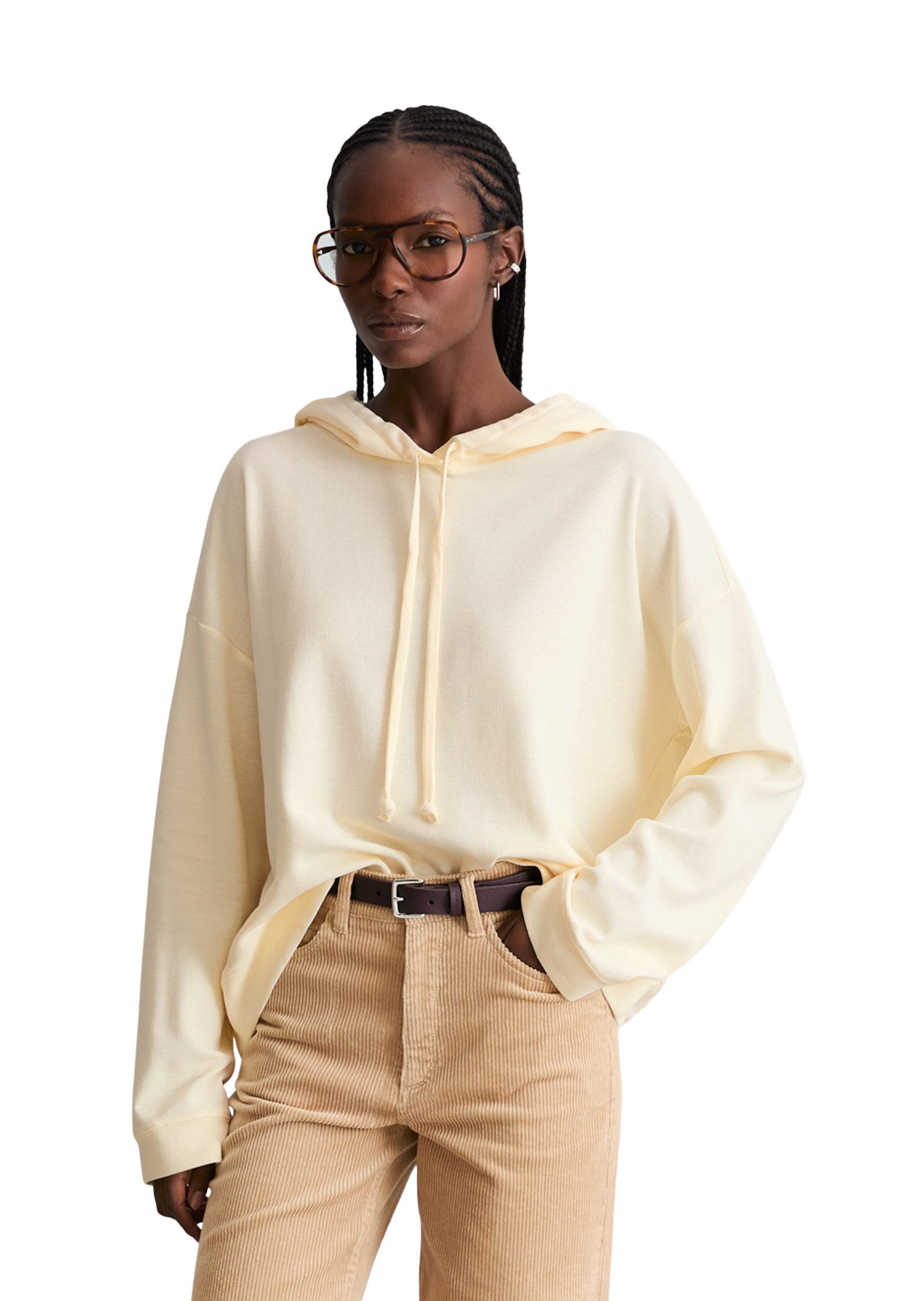 Marc O'Polo DENIM Langarmshirt aus weichem Waffle-Jersey
