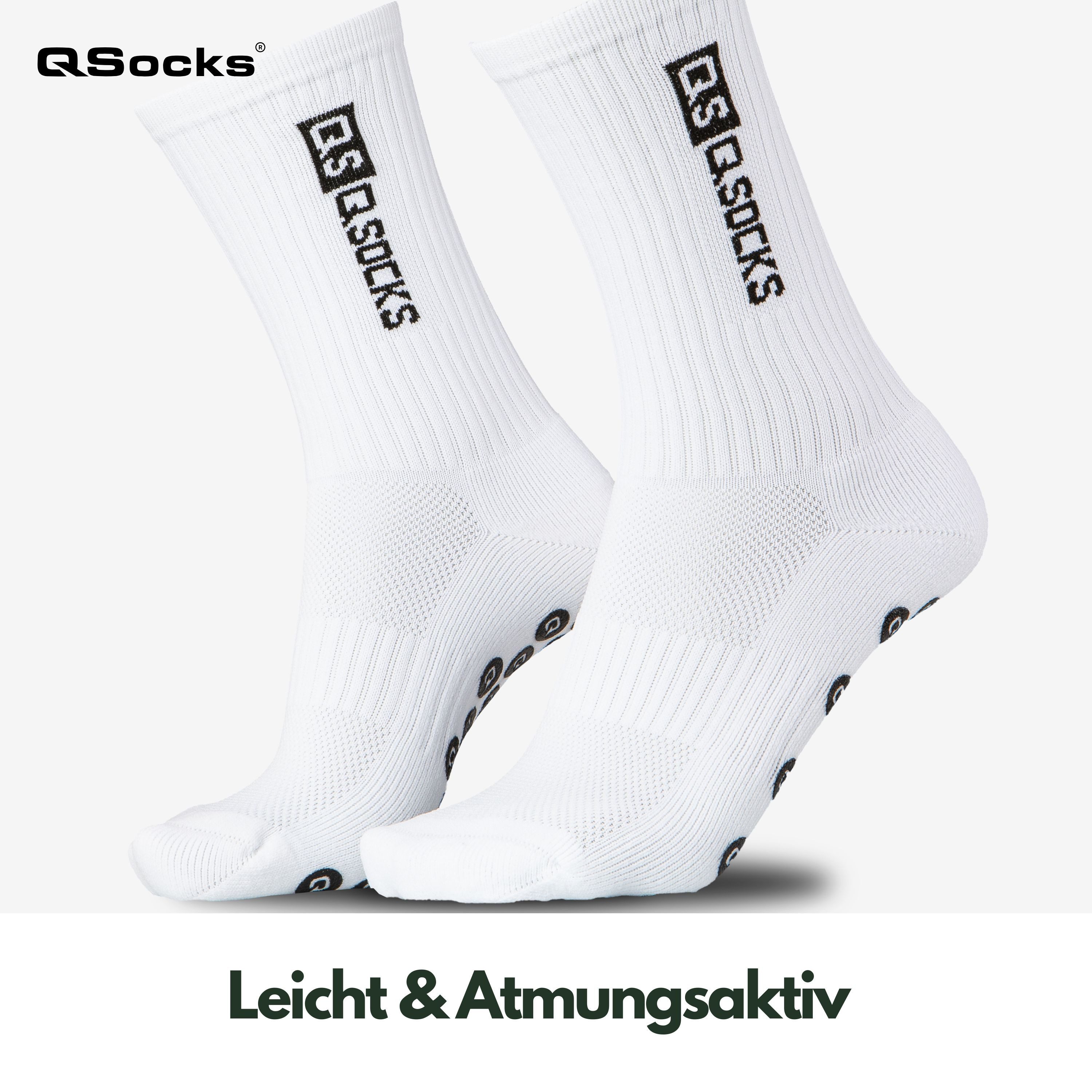 QSOCKS Sportsocken Rutschfeste Fußball Grip Socken Unisex Größe 39-46 (Pack günstig online kaufen
