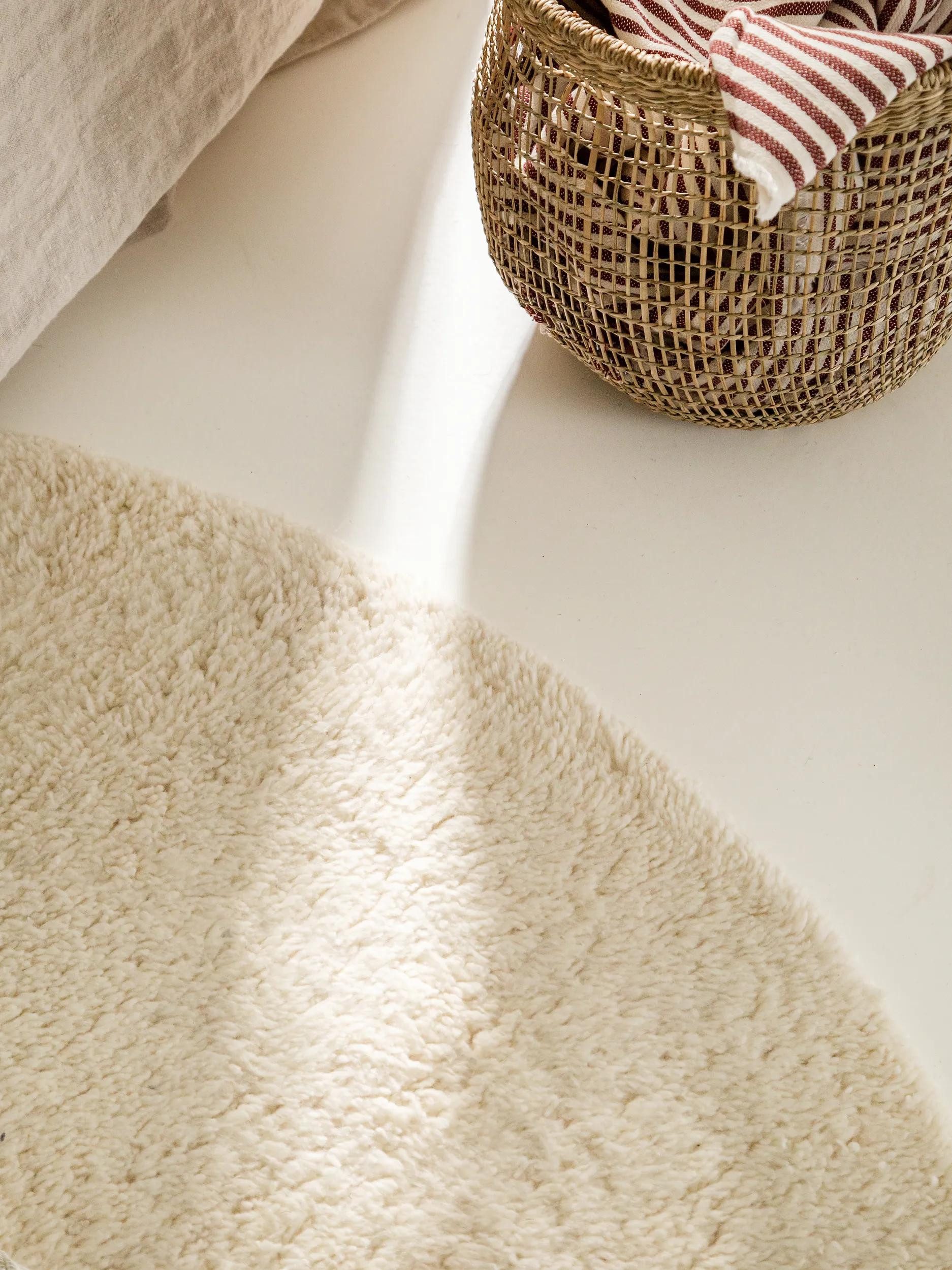 benuta Wollteppich Berber, rund, Höhe: 31 mm, 100% Wolle, Teppich Wohnzimmer, Schlafzimmer, Esszimmer, Flur, Hygge