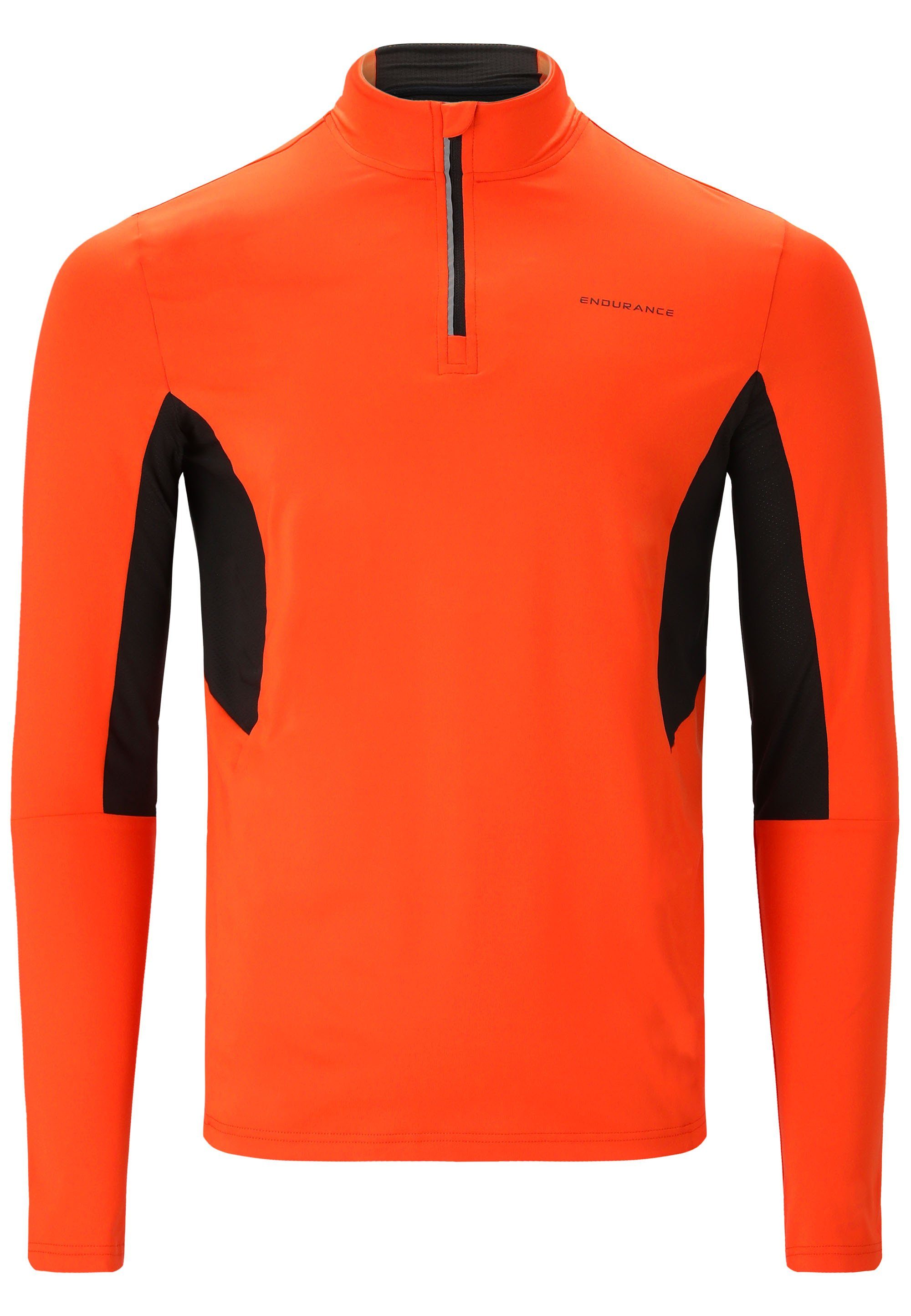 ENDURANCE Langarmshirt orange-schwarz LANBARK hochwertiger Sportausstattung (1-tlg) mit