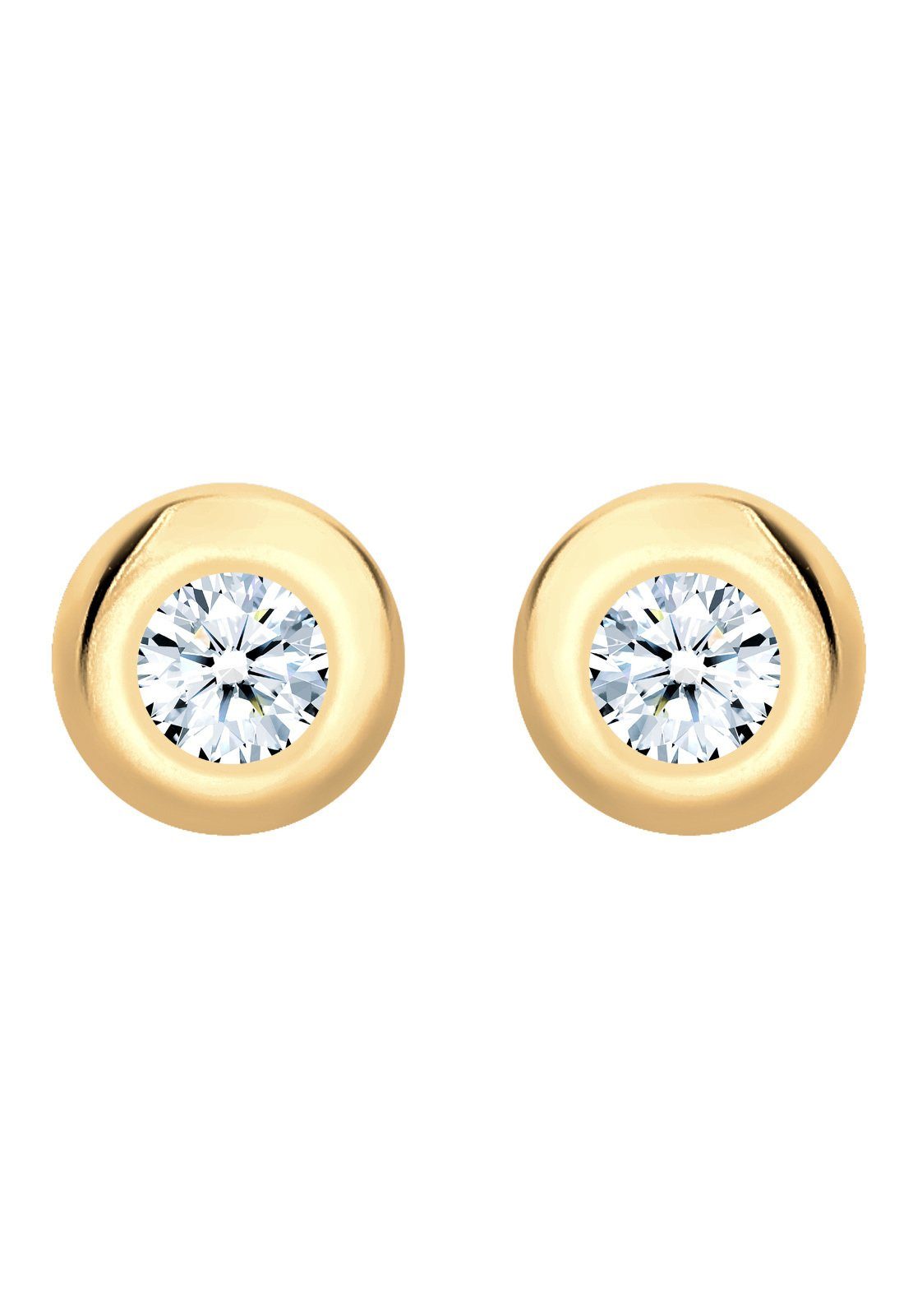 Elli (0.06 Ohrstecker Diamant 925 ct) Silber Geschenkidee DIAMONDS Basic Paar Gold