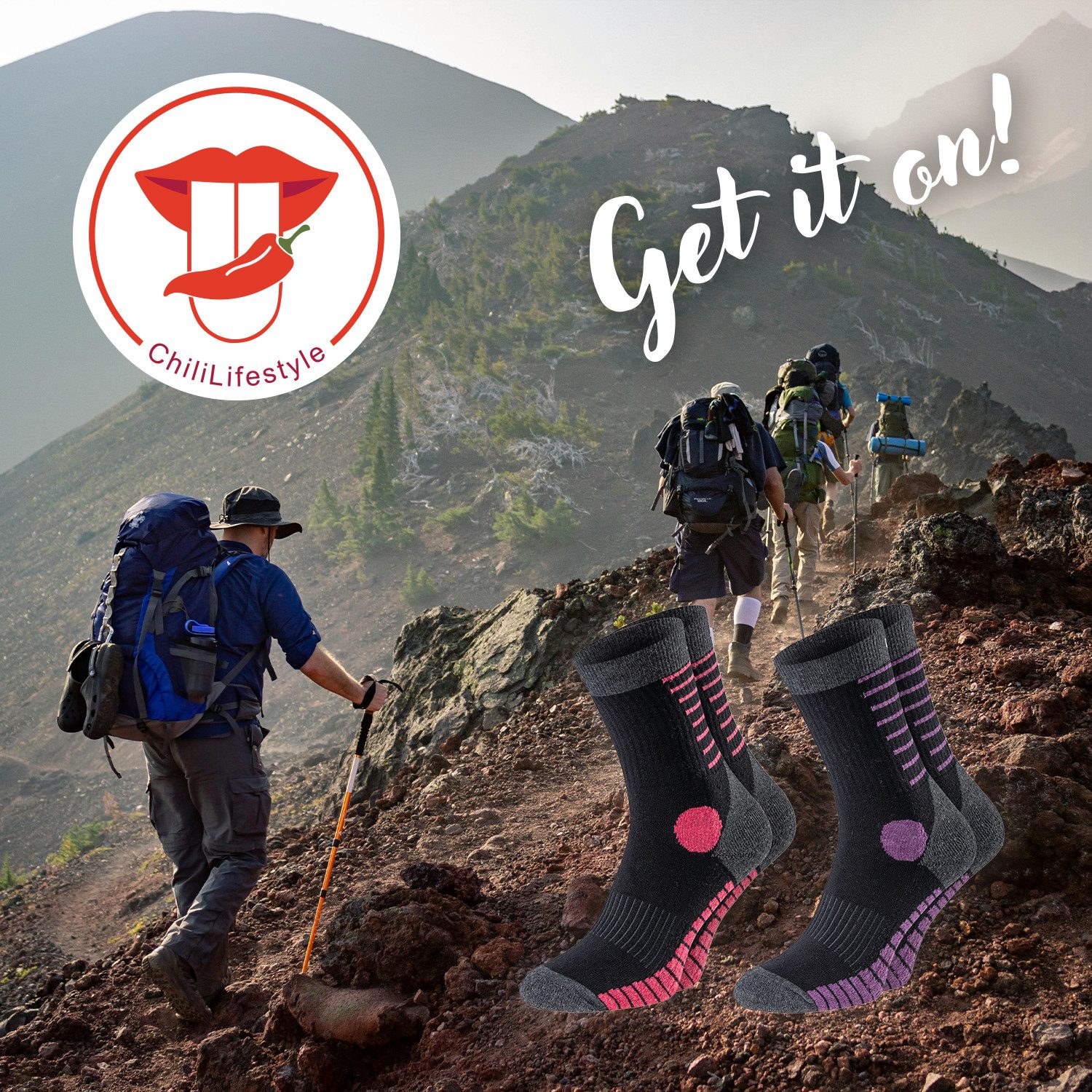 Chili Lifestyle Wandersocken HIKE Funktionssocken Trekking Wandern für Dame günstig online kaufen