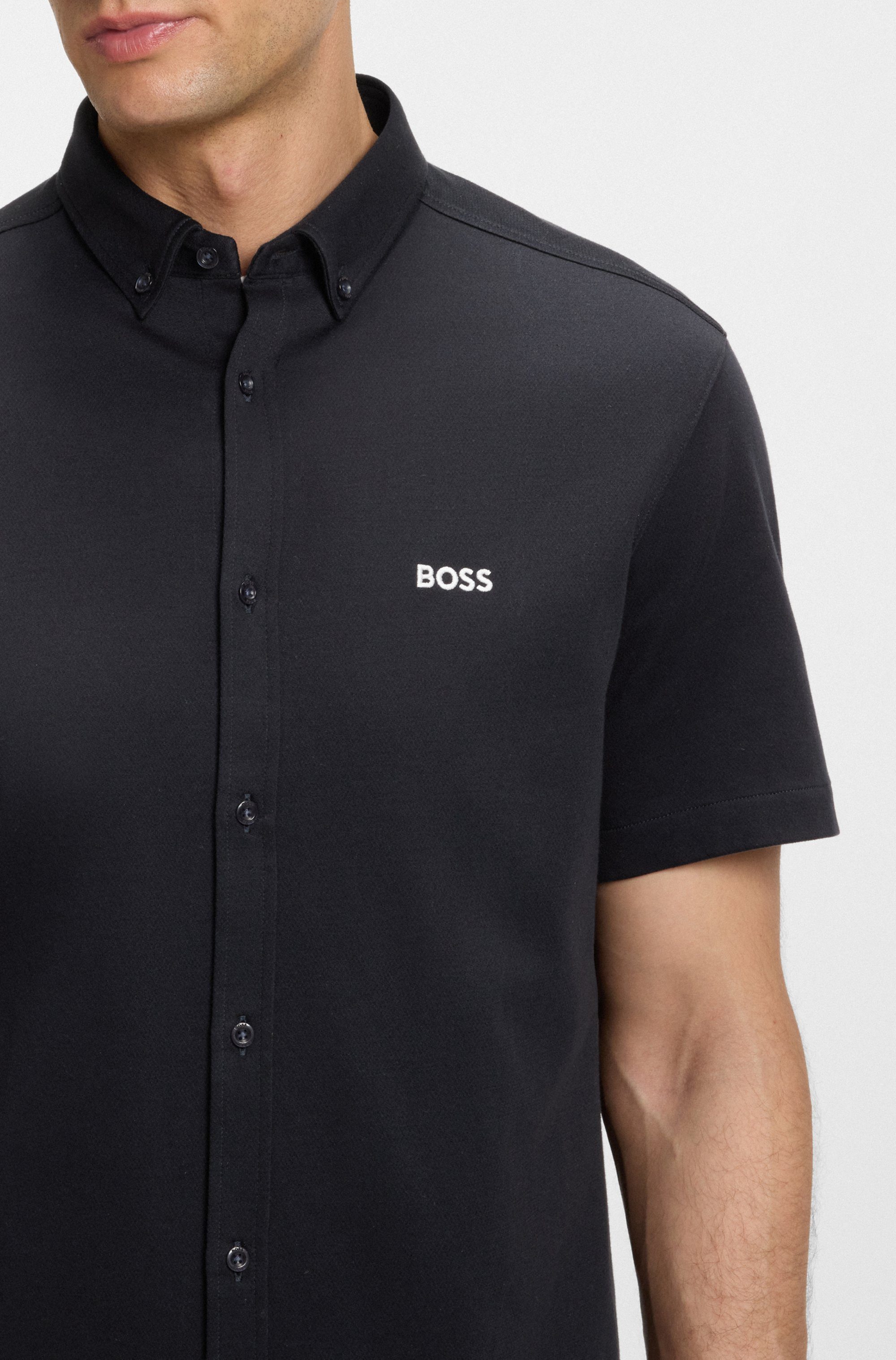 BOSS GREEN Kurzarmhemd B Motion S softe Baumwolle, Vier-Wege-Stretch, knitt günstig online kaufen