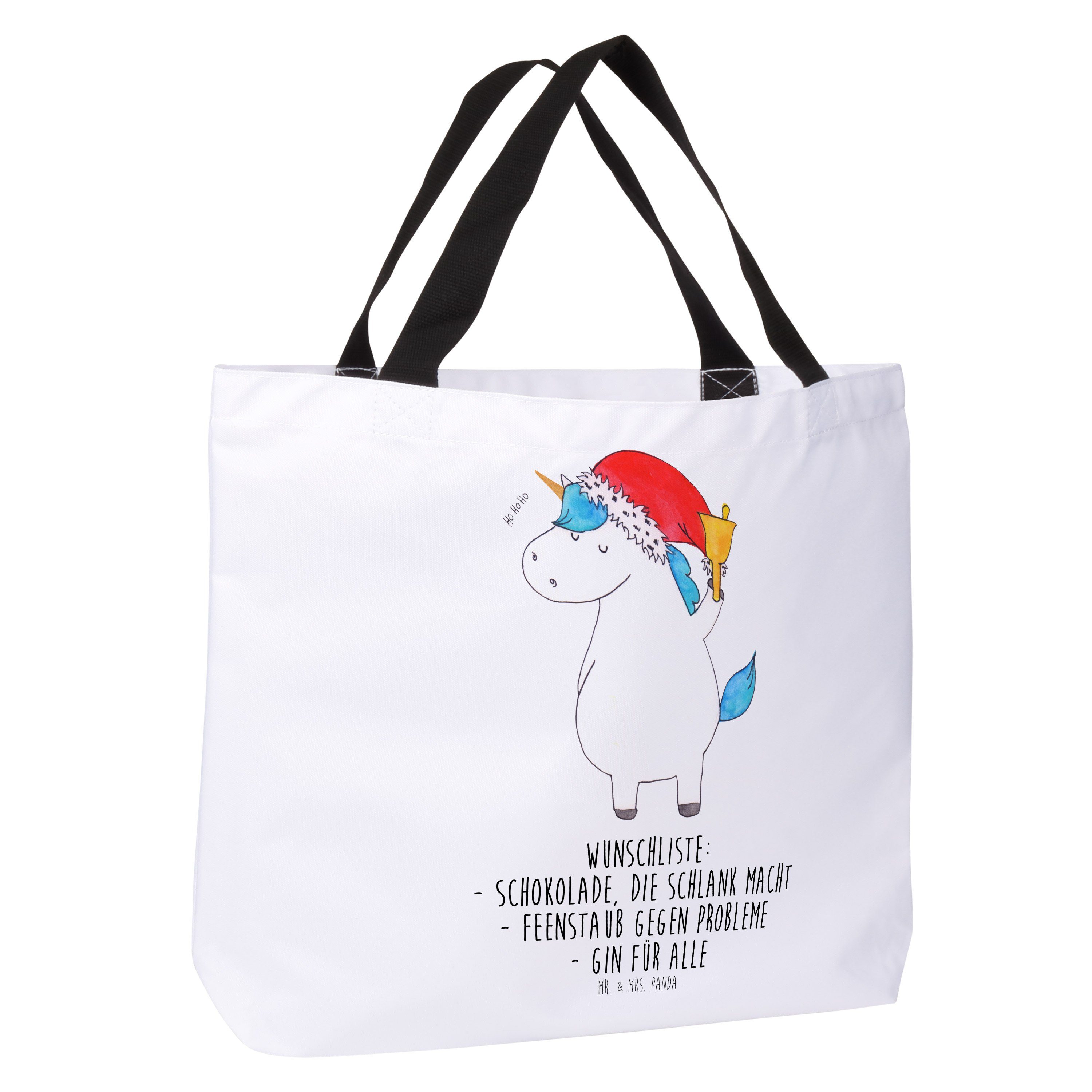 Mr. & Mrs. Panda Shopper - Pegasus, Nikolaus, - (1-tlg) Weihnachtsmann Unicorn, Einhorn Weiß Geschenk