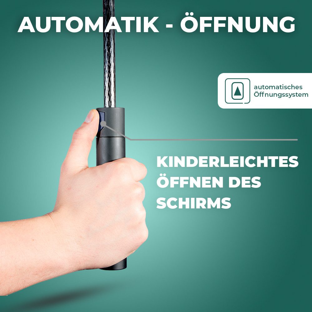 Langenberg Stockregenschirm LANGENBERG Stockschirm sturmfest [Ø130 cm Spannweite] Automatik, ☑ Windproof-Funktion