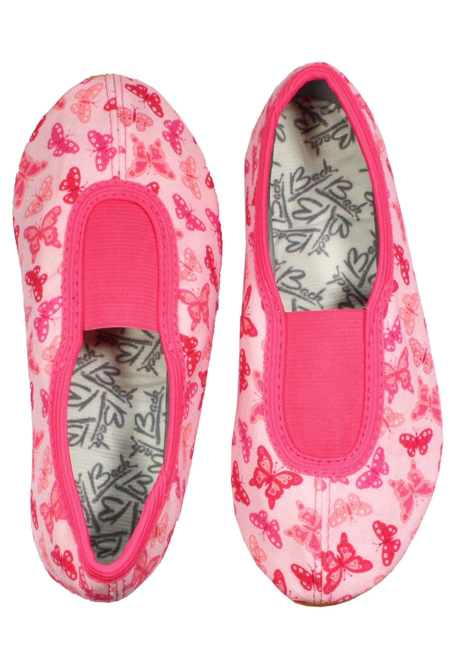 Schläppchen Papillon mit Ristgummi Gymnastikschuh