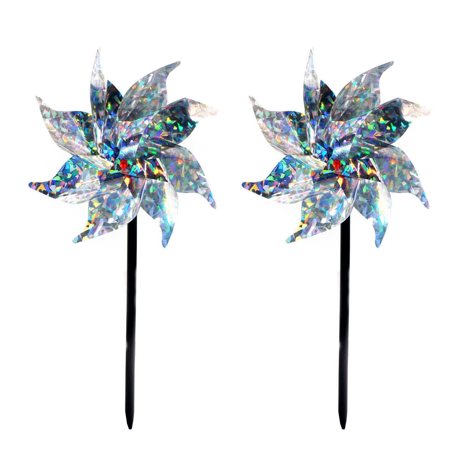 HAC24 Tierabwehr-Attrappe Windrad Vogelabwehr Vogelschreck Taubenabwehr Win günstig online kaufen