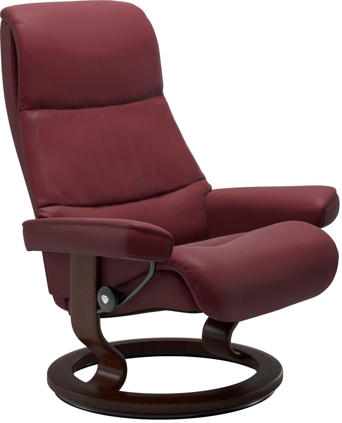 Hocker), Base, mit Größe (Set, View M,Gestell Classic Relaxsessel Braun mit Stressless® Relaxsessel