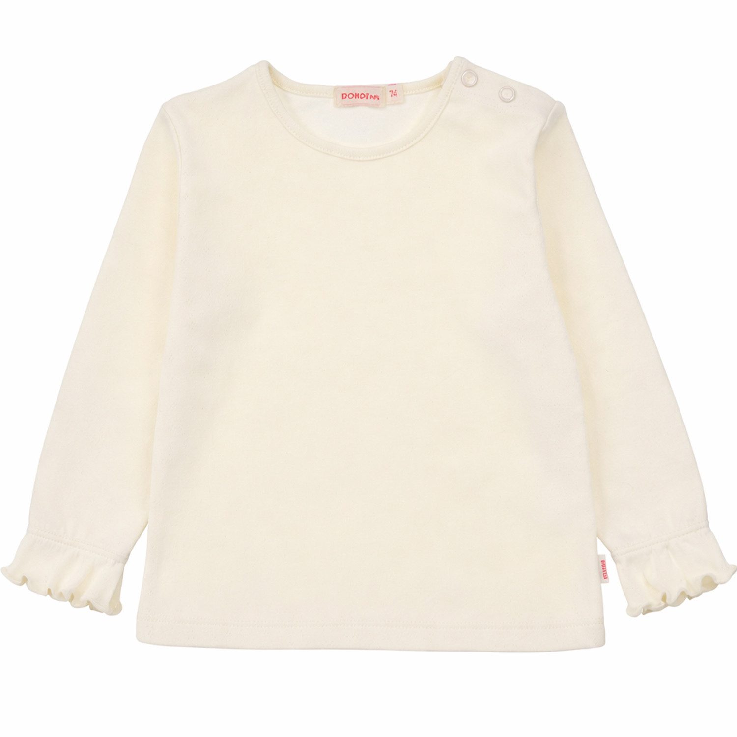 BONDI T-Shirt Mädchen Langarmshirt 'Be nature' 86959, Offwhite