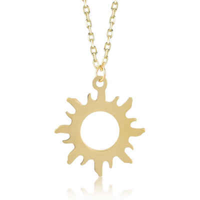 Gelin Goldkette Damen Halskette 14 Karat / 585 Gelbgold ausgehälll (inkl.Schmuckbox)