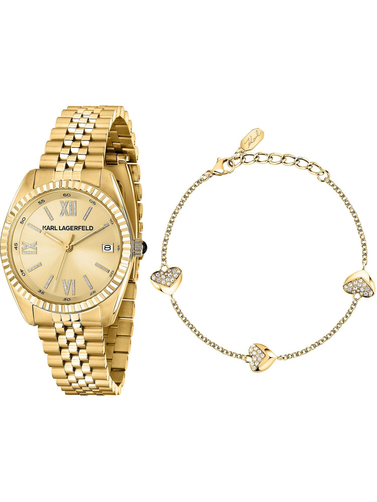 KARL LAGERFELD Quarzuhr Karl Lagerfeld Damen-Uhren-Sets Analog Quarz, Klassikuhr