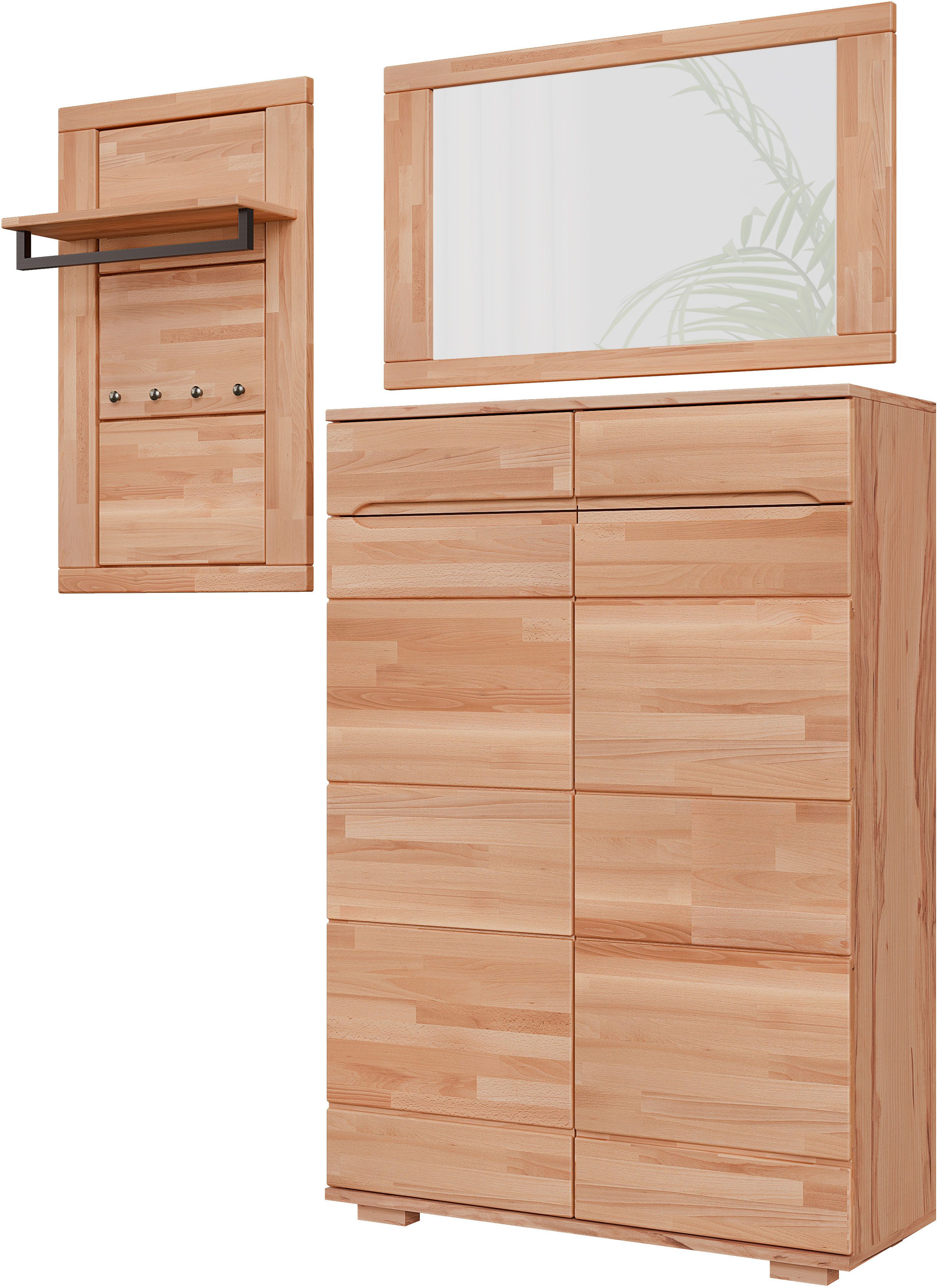 Home affaire Garderoben-Set, (3-St), Zeitloses 3-teiliges Garderoben-Set,platzsparend,fuktional,Flur, Diele