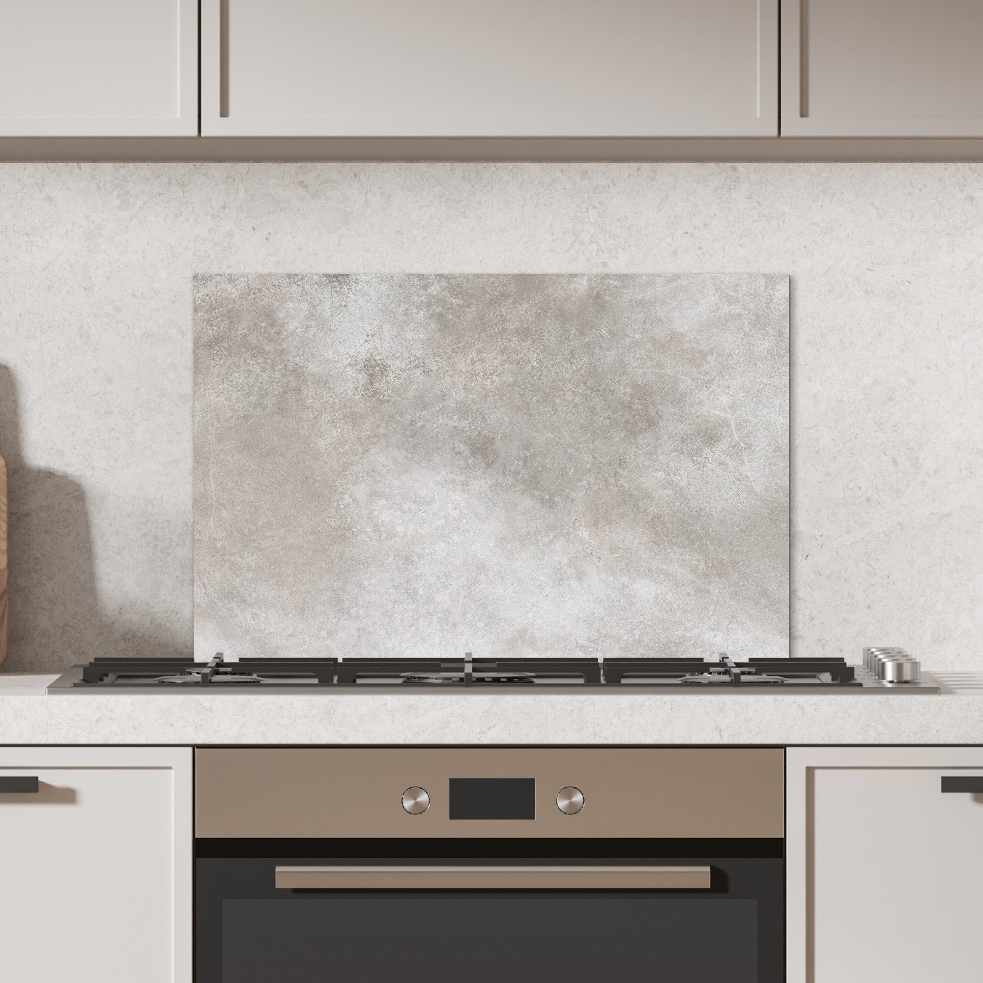 MuchoWow Küchenrückwand Beton - Grau, (1-tlg), Spritzschutz Küche, Küchende günstig online kaufen