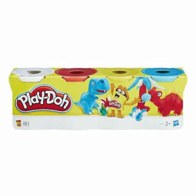 Hasbro Spiel, Play-Doh 4er-Farbenpack Wild, Kneten (4 112g-Dosen)