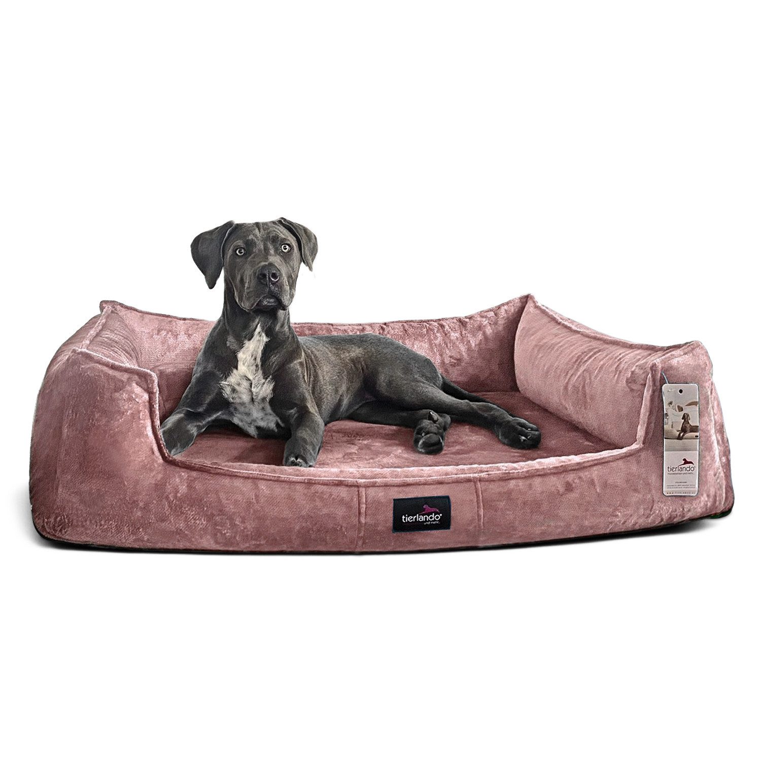 tierlando® Tierbett Orthopädisches Hundebett FRANKLIN Kuscheliger Teddy-Stoff - Hundesofa
