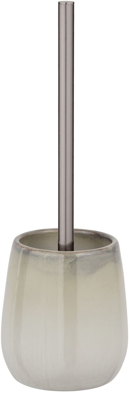 SCHÖNER WOHNEN-Kollektion Badaccessoire-Set »Marano«, Set, 3 tlg., Zahnputzbecher, Seifenspender & WC-Garnitur, Keramik mit Effektglasur