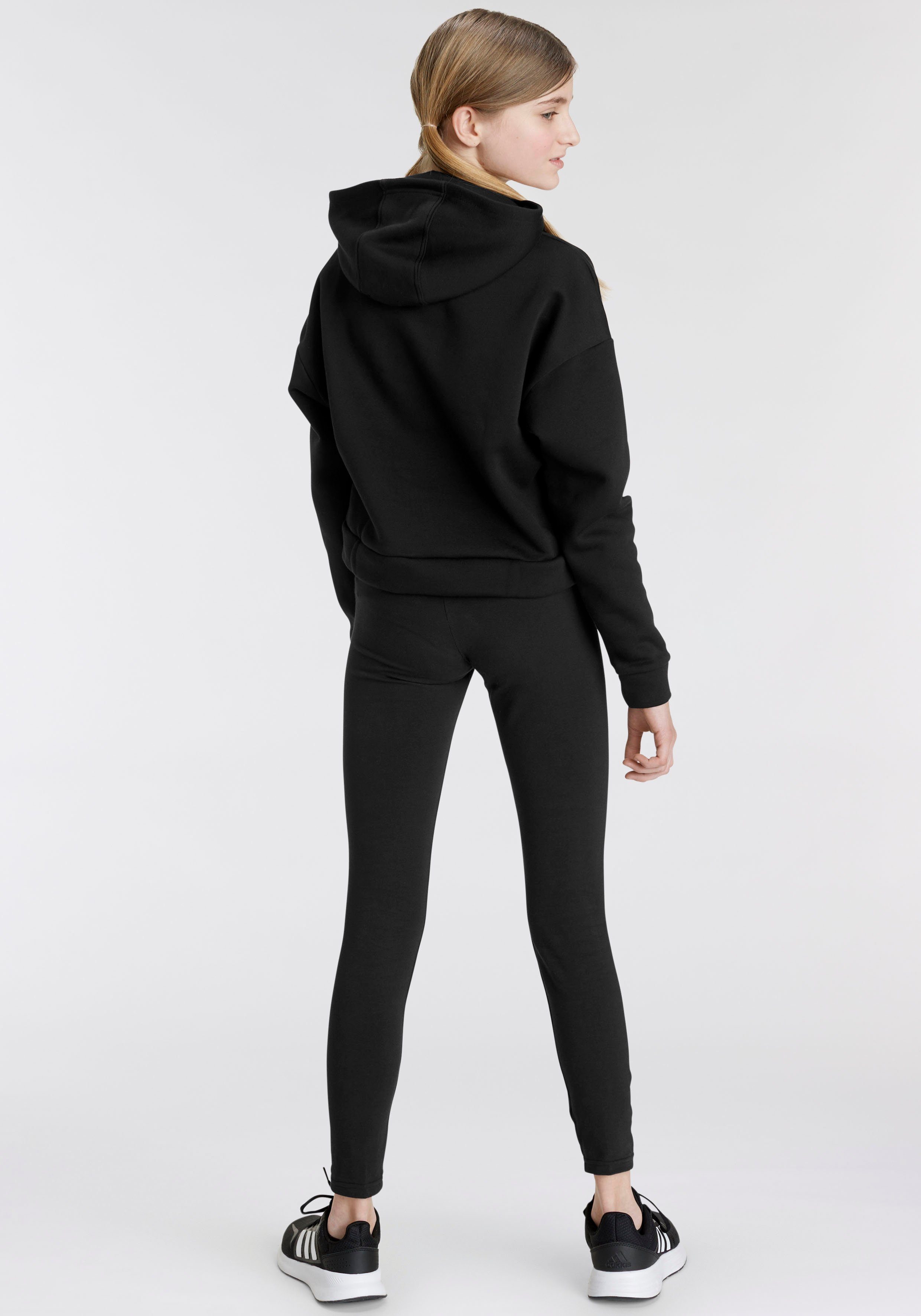 Black HOODED adidas (2-tlg) FLEECE Trainingsanzug Sportswear