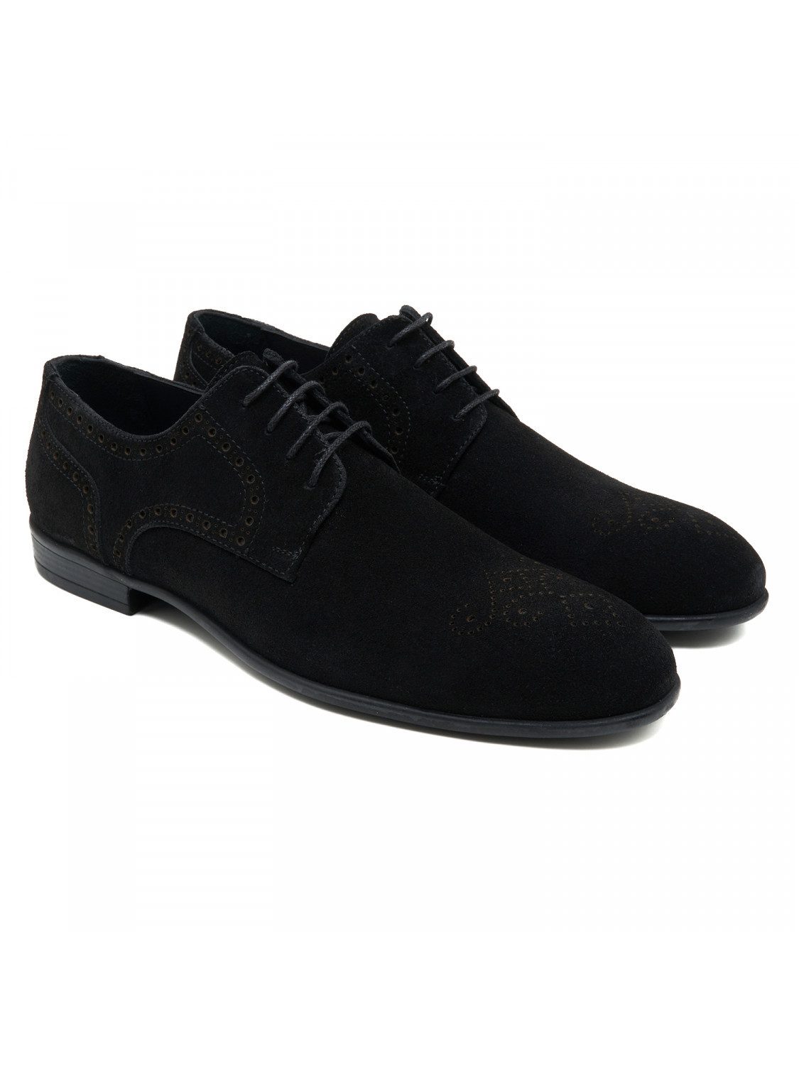 Desa Desa Herren-Schnürschuhe aus Leder – Ledersohle, atmungsaktiv, flacher Walkingschuh