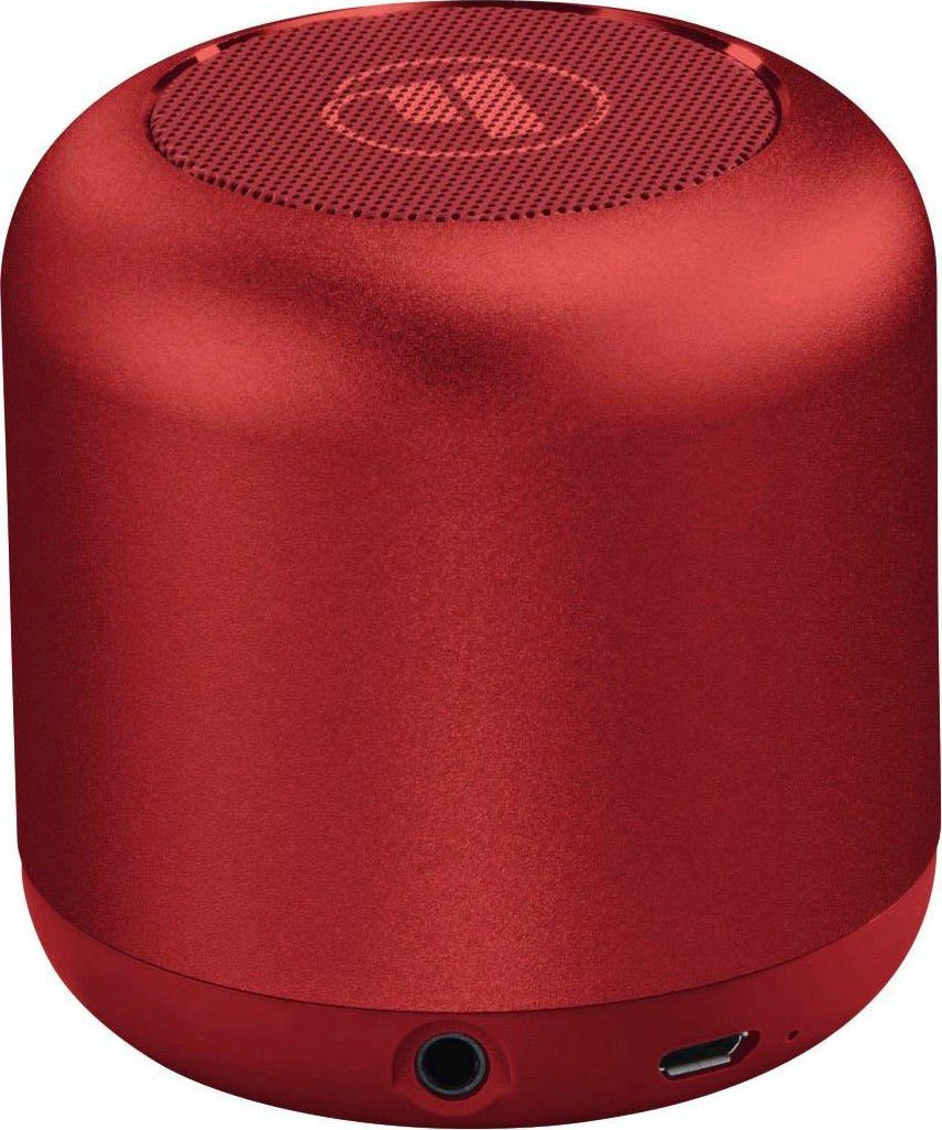 Hama Bluetooth® Lautsprecher "Drum 2.0" W Freisprecheinrichtung) HFP, Bluetooth, Robustes (A2DP (3,5 Aluminiumgehäuse) knallrot AVRCP Bluetooth, Bluetooth-Lautsprecher Integrierte