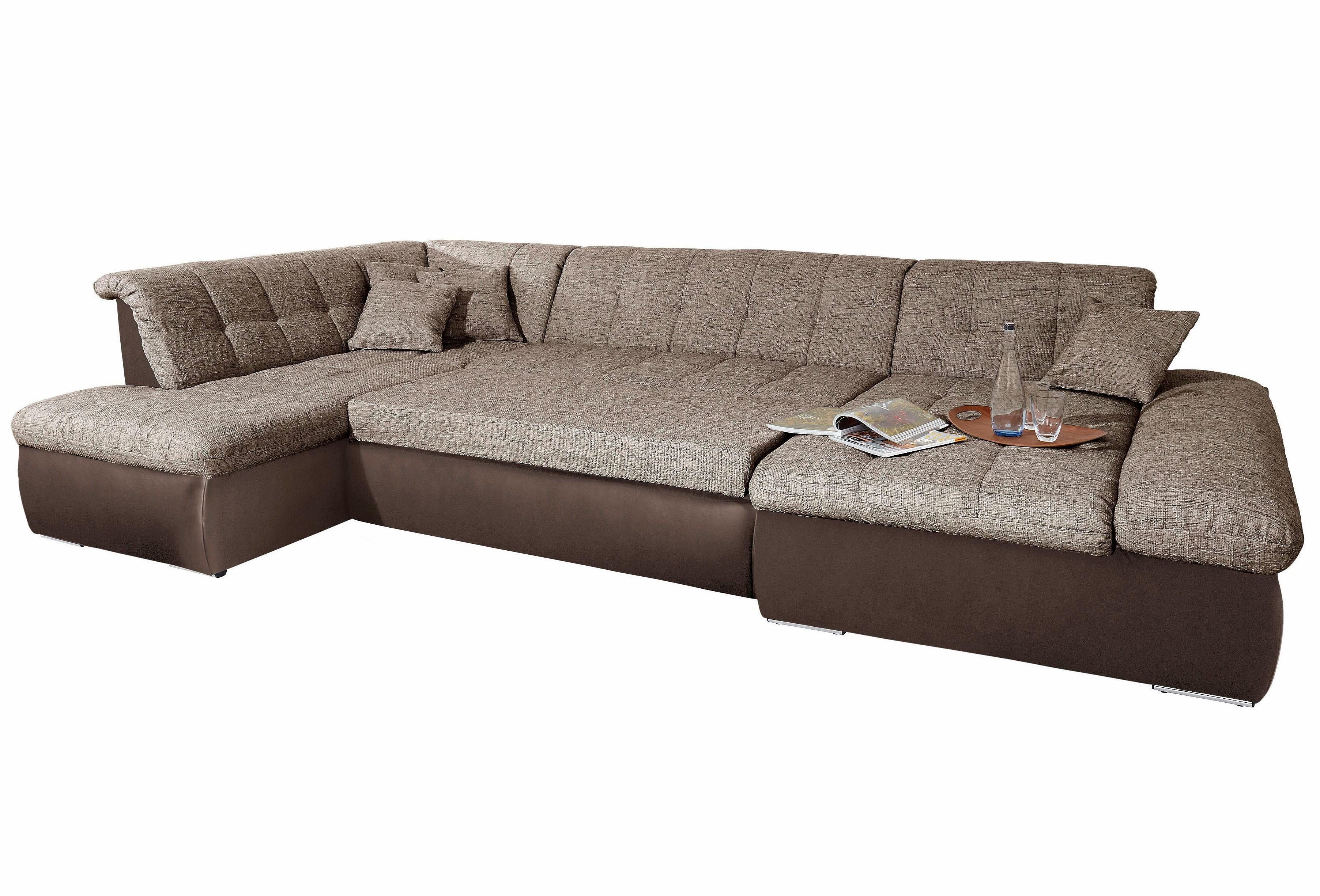 DOMO collection Wohnlandschaft MORIC 353x216x80 cm, mit viel Platz, U-Form, auch in Cord, im XXL-Format, wahlweise mit Bettfunktion und Armlehnenverstellung – Bild 2 von 5