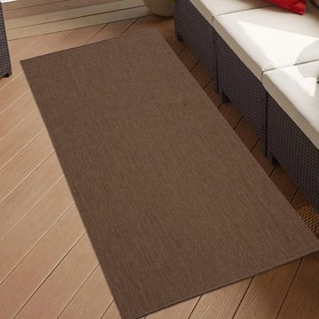 Teppich Einfarbiger Teppich Sisal für In- & Outdoor in braun, TeppichHome24, rechteckig, Höhe: 10 mm