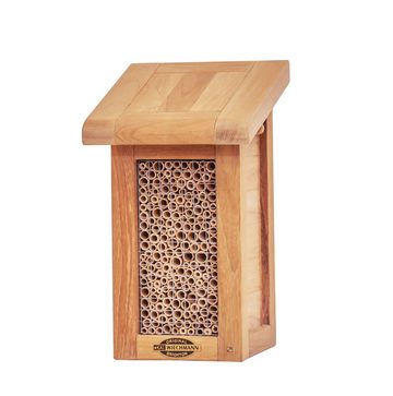 Kai Wiechmann Nistkasten Premium Teak Nistkasten Set für Bienen & Gartenvögel zum Vorteilspreis, unbehandeltes Teakholz und abnehmbare Dächer