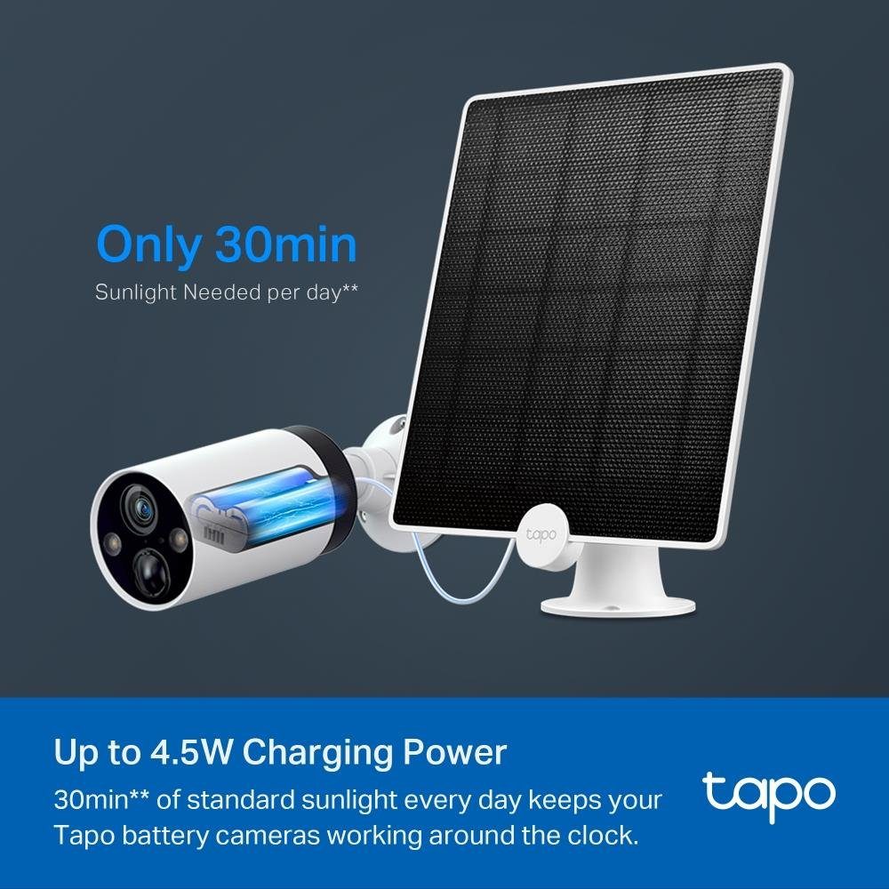 tp-link Tapo A200 4,5W Solar Panel, für Kamera Tapo C425, C420 und C400 mit 360 Grad Halterung