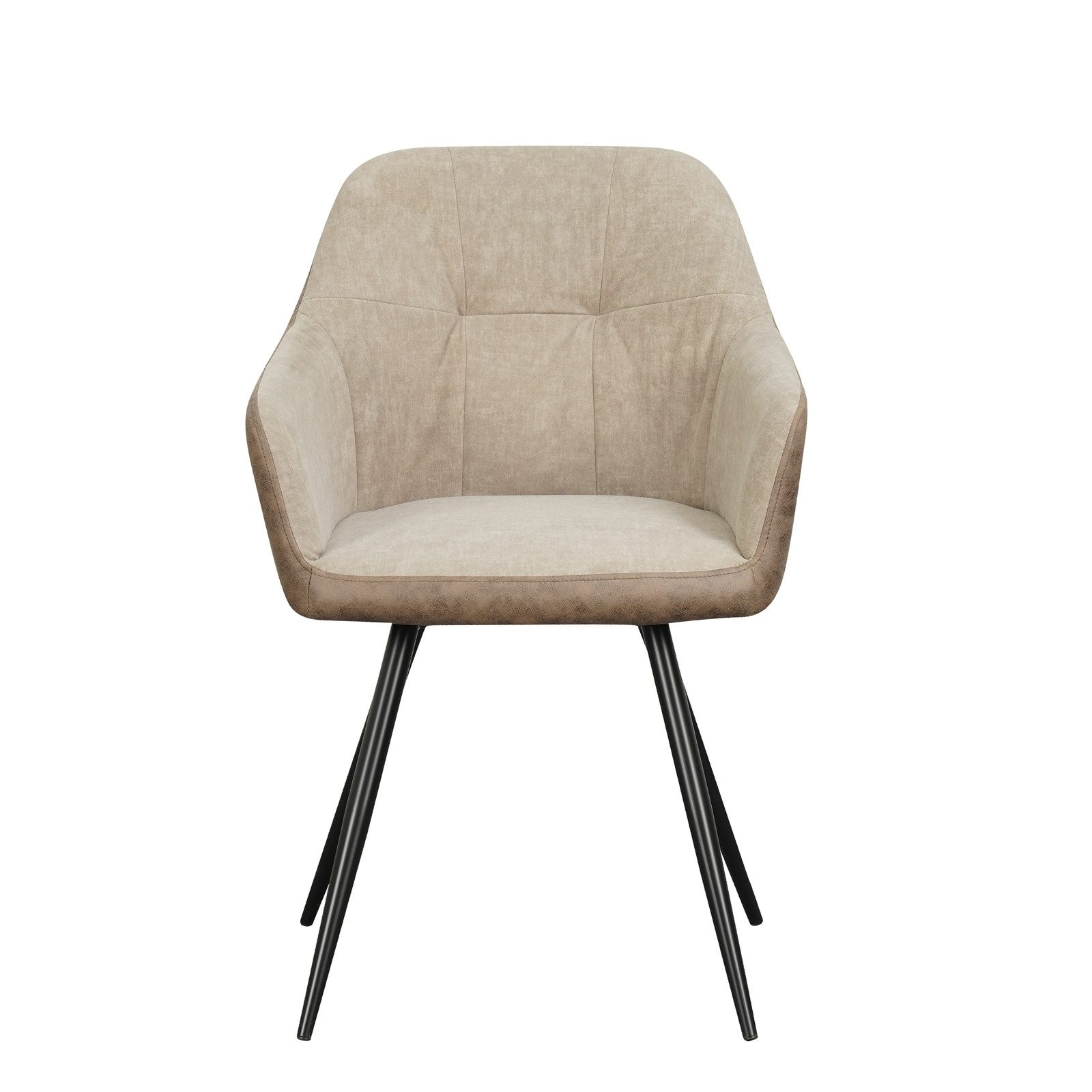 HTI-Living Esszimmerstuhl Esszimmerstuhl 2er Set Antikbraun/Taupe Joschka ( günstig online kaufen