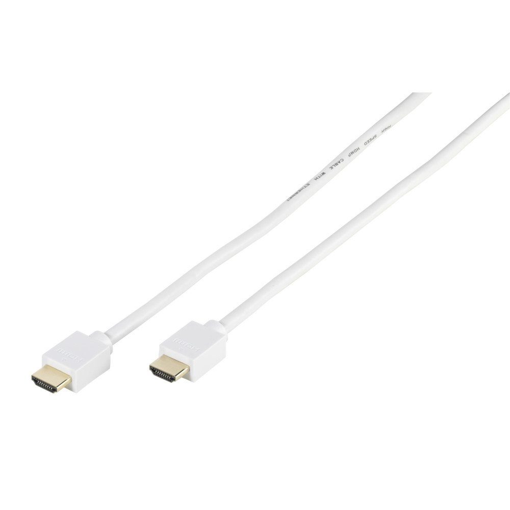 Vivanco High Speed HDMI® Kabel mit Ethernet, 2,0 m weiß (47165) Audio- & Video-Kabel