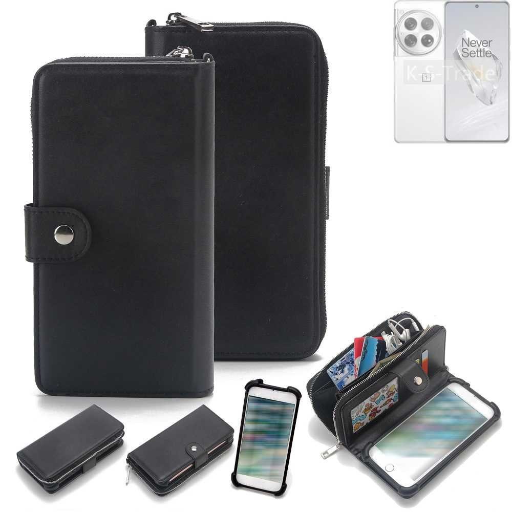 K-S-Trade Handyhülle für OnePlus 12, 2in1 Handyhülle Schutzhülle & Portemonnee Cover Handy Hülle