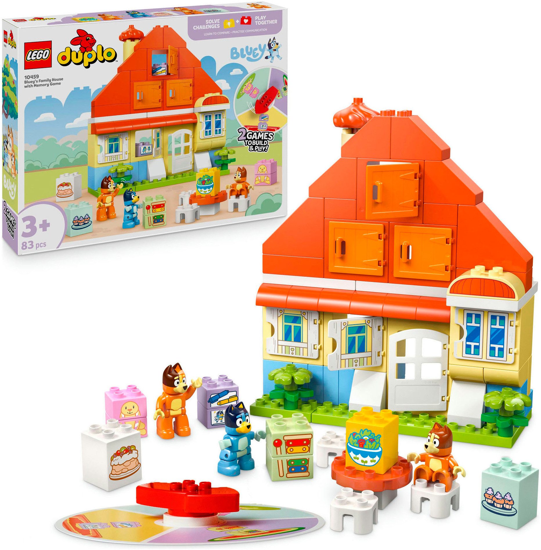 LEGO® Blueys Familienhaus mit Memory-Spiel (10459), LEGO DUPLO Bluey Konstr günstig online kaufen